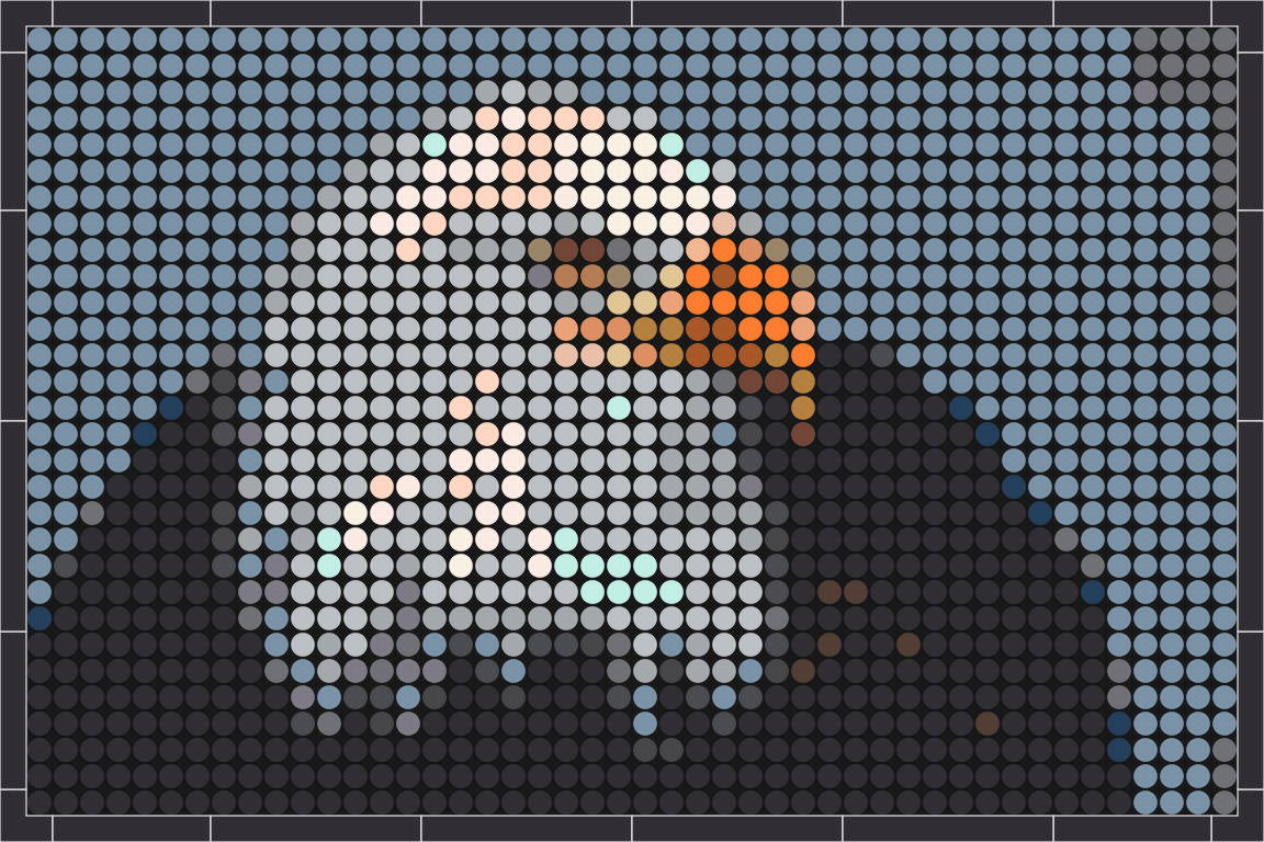 Adler 1 – Pixel-Art Mosaik Set aus Klemmbausteinen | Tiermotiv Wandbild DIY