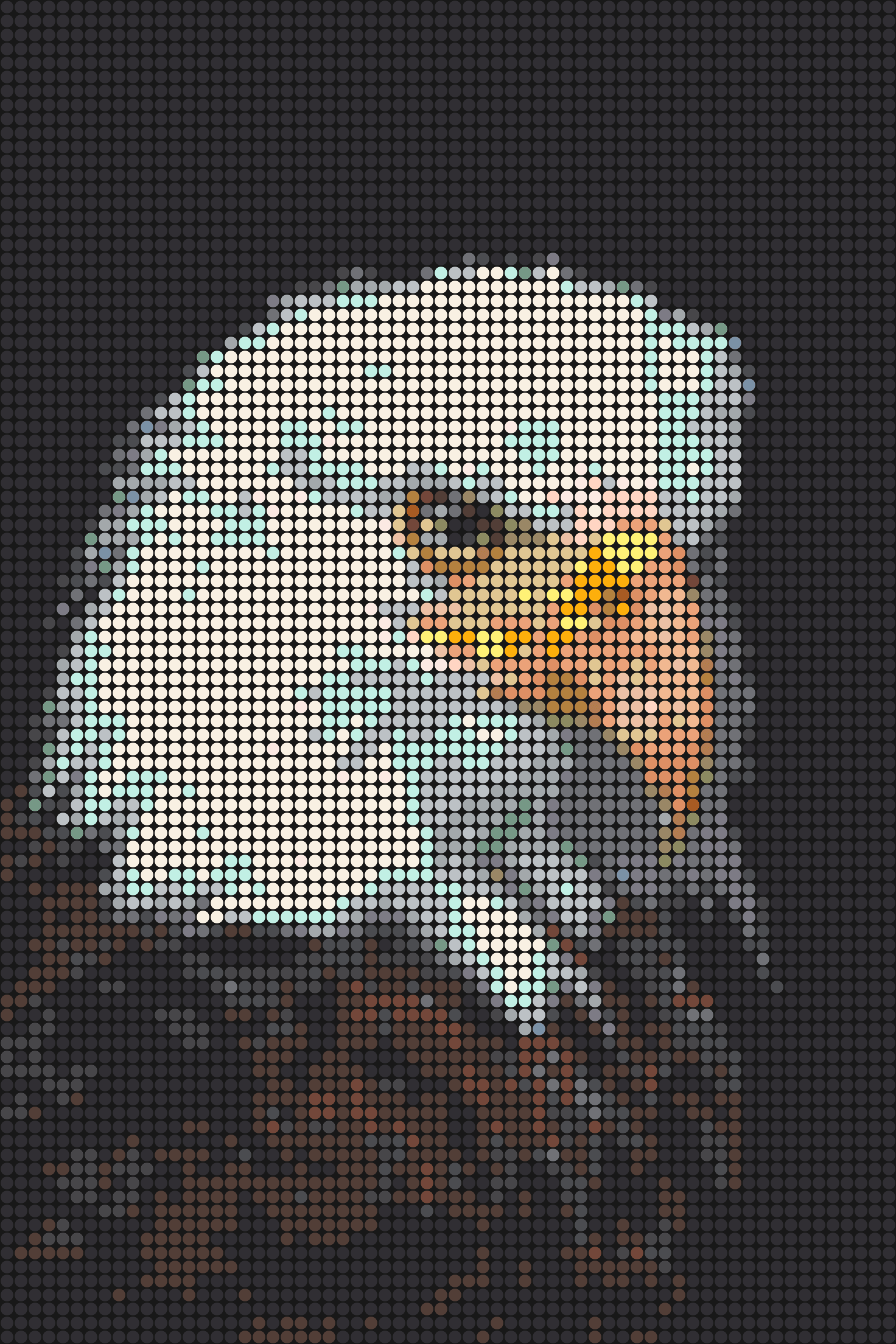 Adler 2 Portrait – Pixel-Art Mosaik Set aus Klemmbausteinen | Tiermotiv Wandbild DIY