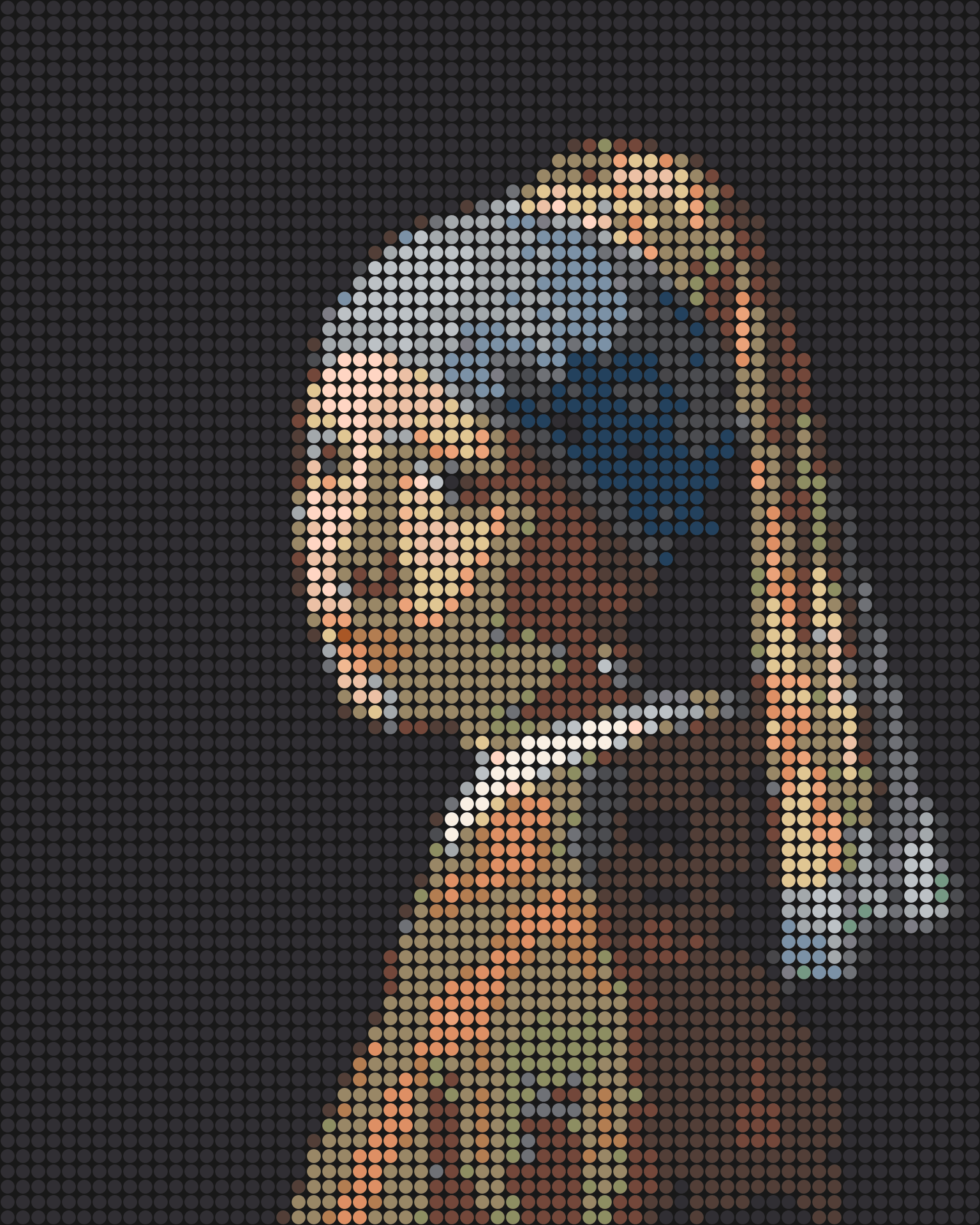 Das Mädchen mit dem Perlenohrring | Pixel-Art Set aus Klemmbausteinen