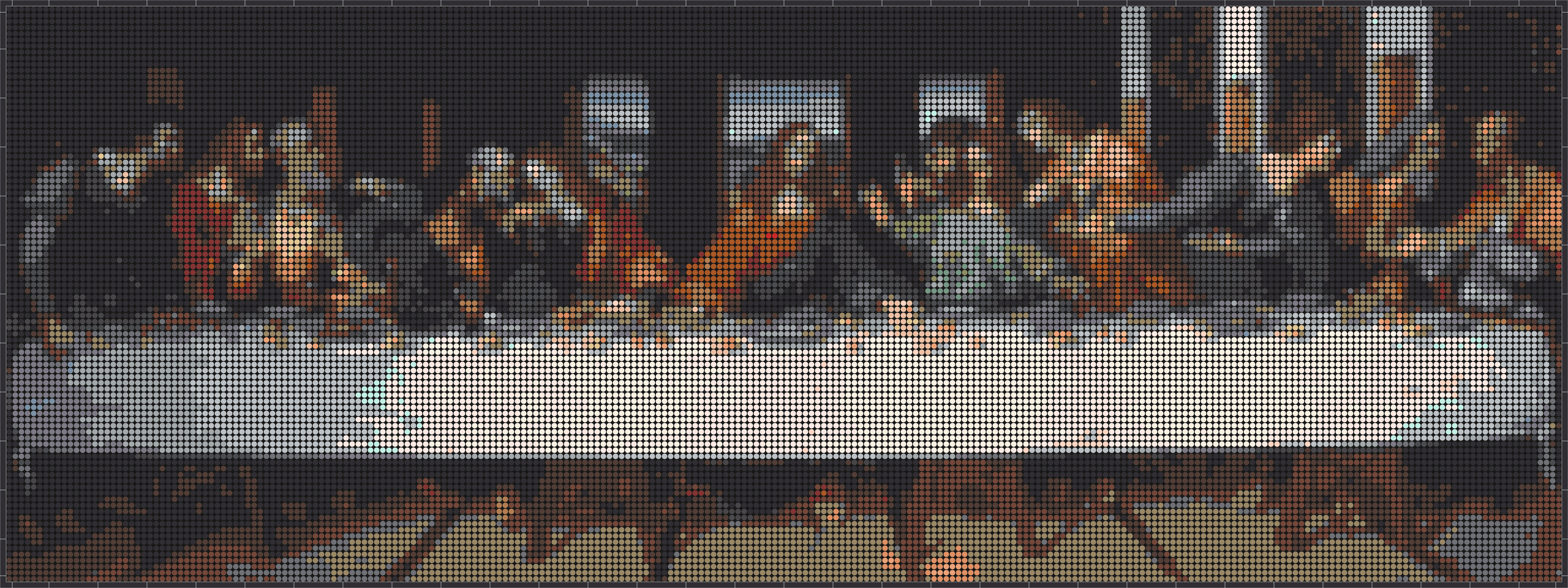 Das letzte Abendmahl – Leonardo da Vinci - Pixel-Art Mosaik Set aus Klemmbausteinen | Mosaik Wandbild DIY