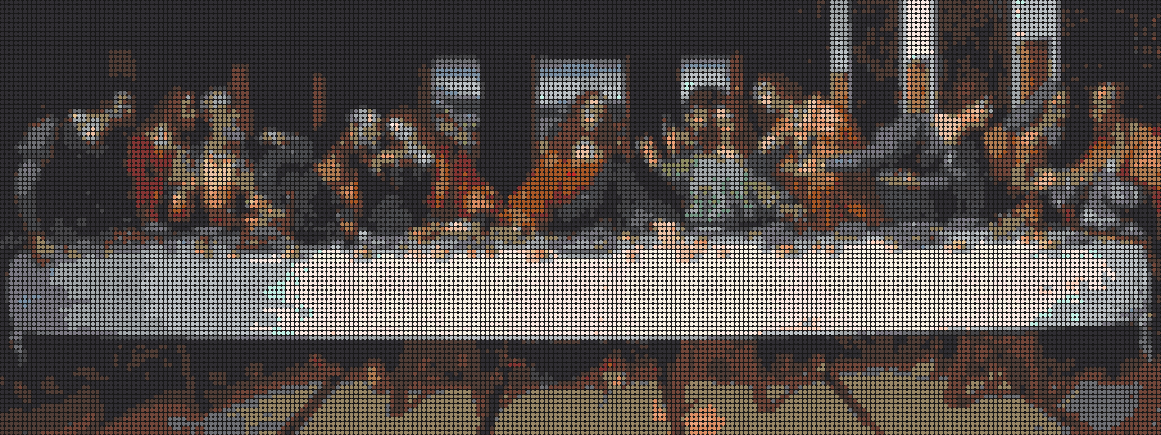 Das letzte Abendmahl – Leonardo da Vinci - Pixel-Art Mosaik Set aus Klemmbausteinen | Mosaik Wandbild DIY