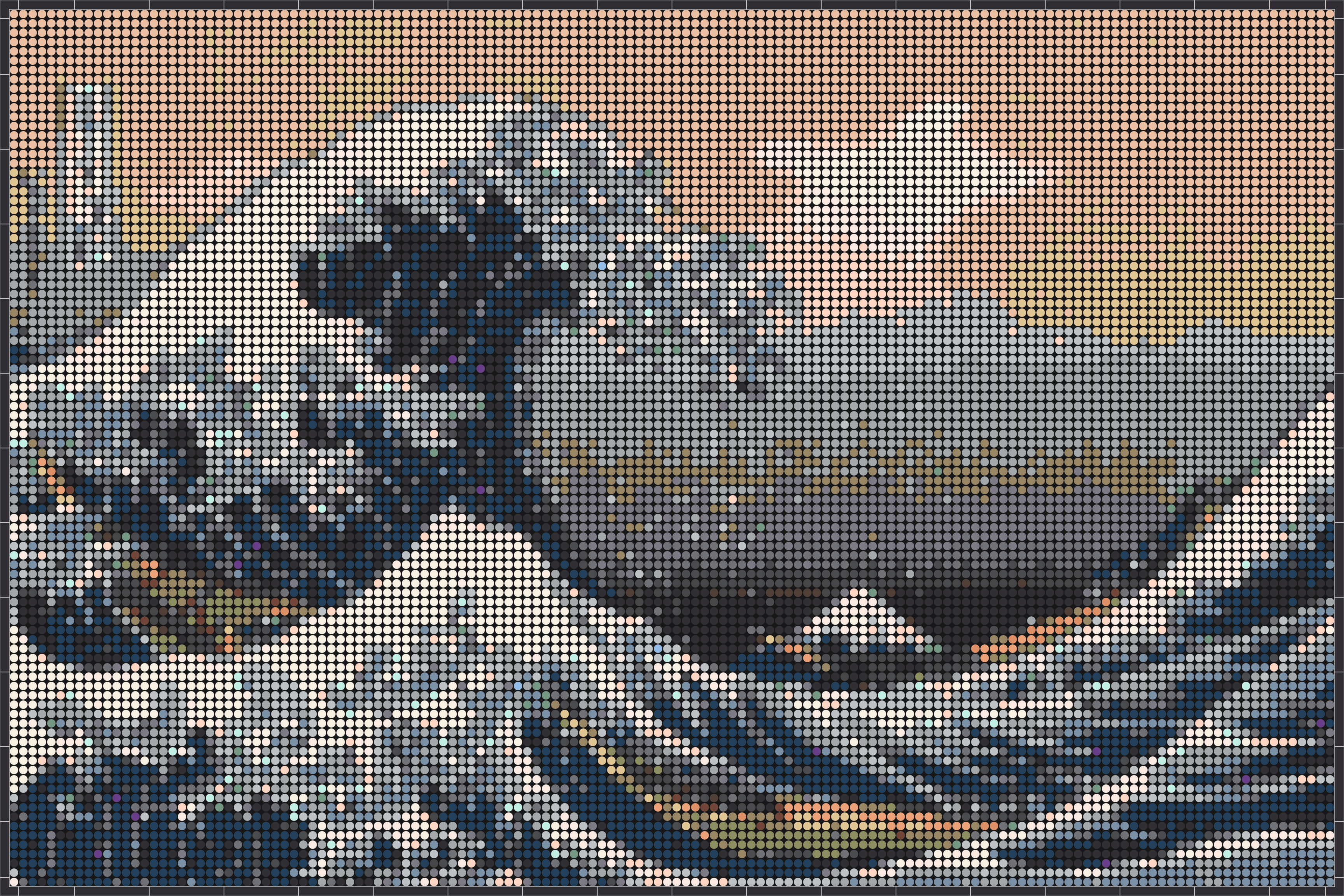 Die große Welle vor Kanagawa – Pixel-Art Mosaik Set aus Klemmbausteinen | Mosaik Wandbild DIY
