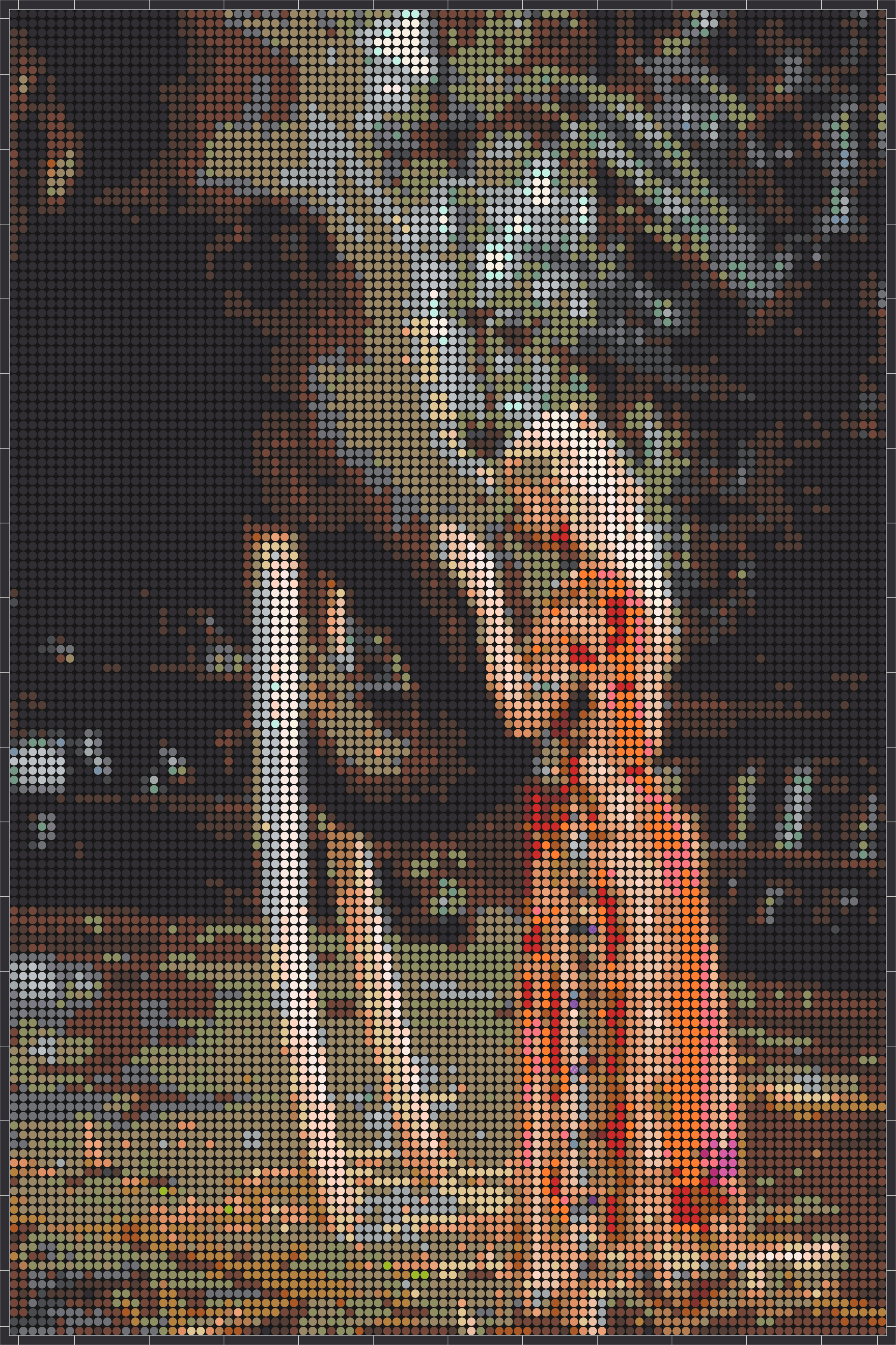 Elefant 1 – Pixel-Art Mosaik Set aus Klemmbausteinen | Tiermotiv Wandbild DIY