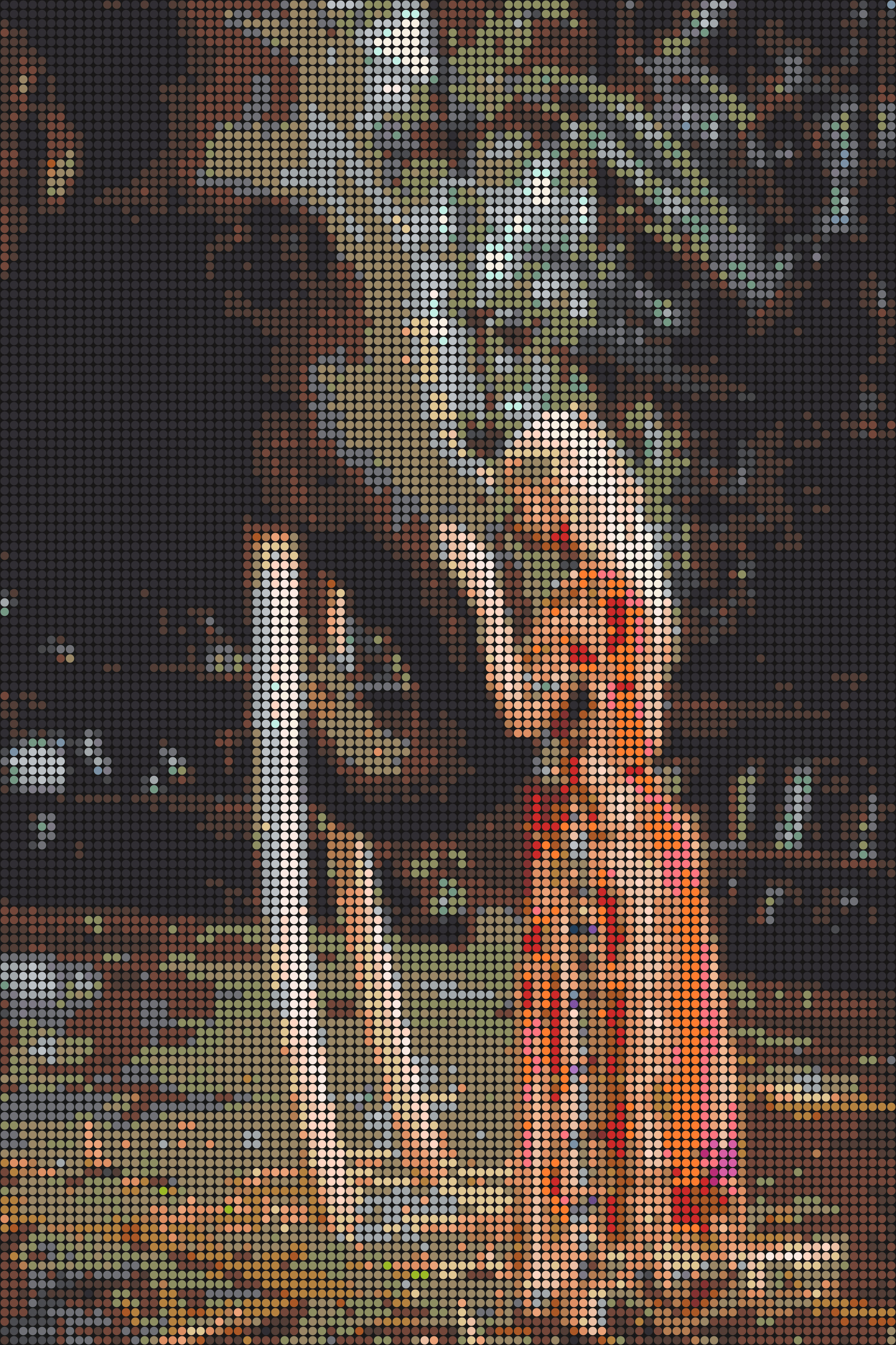 Elefant 1 – Pixel-Art Mosaik Set aus Klemmbausteinen | Tiermotiv Wandbild DIY