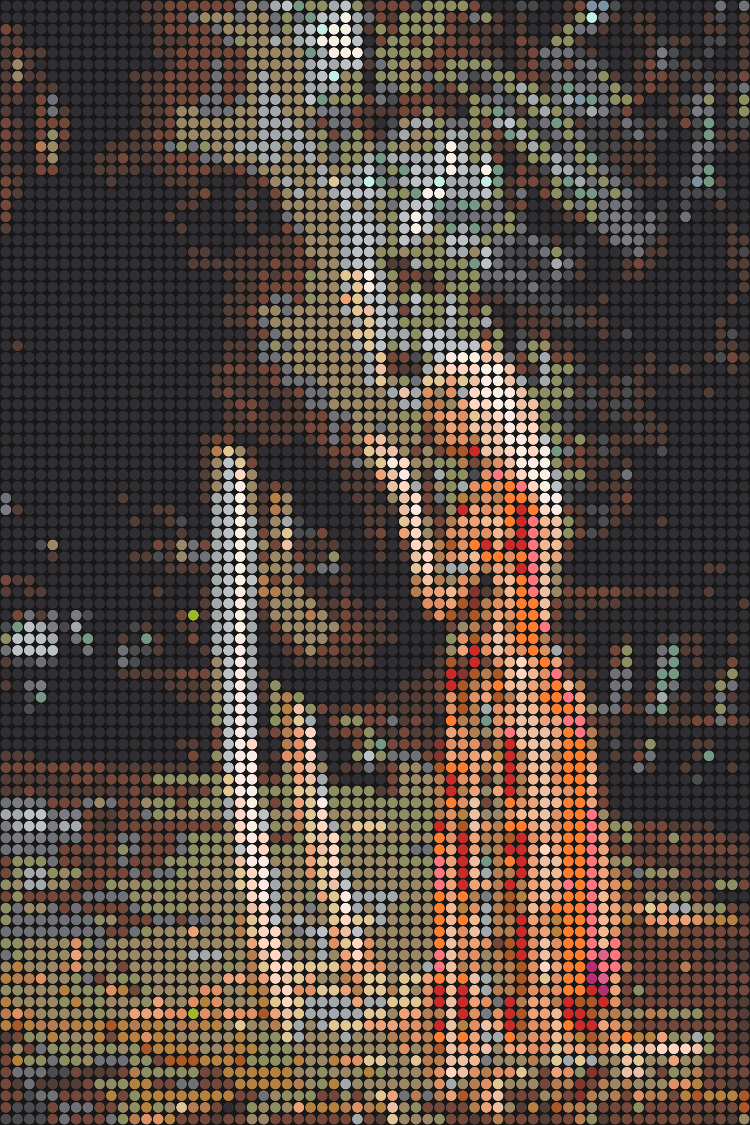 Elefant 1 – Pixel-Art Mosaik Set aus Klemmbausteinen | Tiermotiv Wandbild DIY