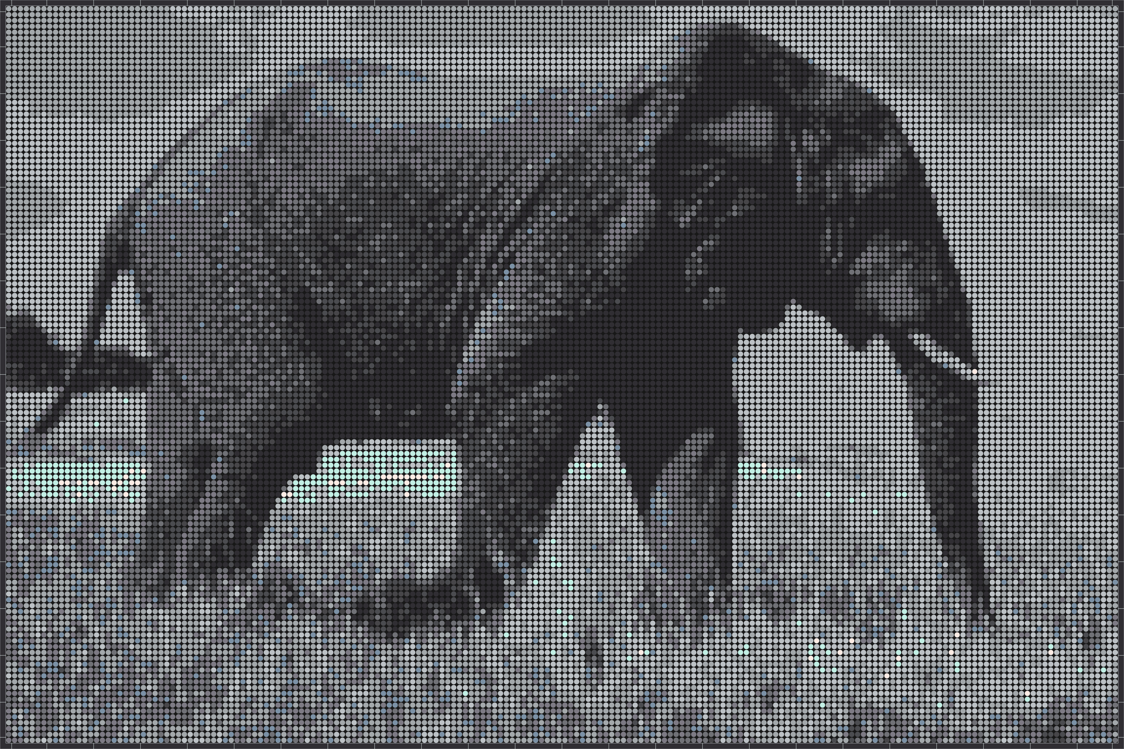 Elefant 2 – Pixel-Art Mosaik Set aus Klemmbausteinen | Tiermotiv Wandbild DIY