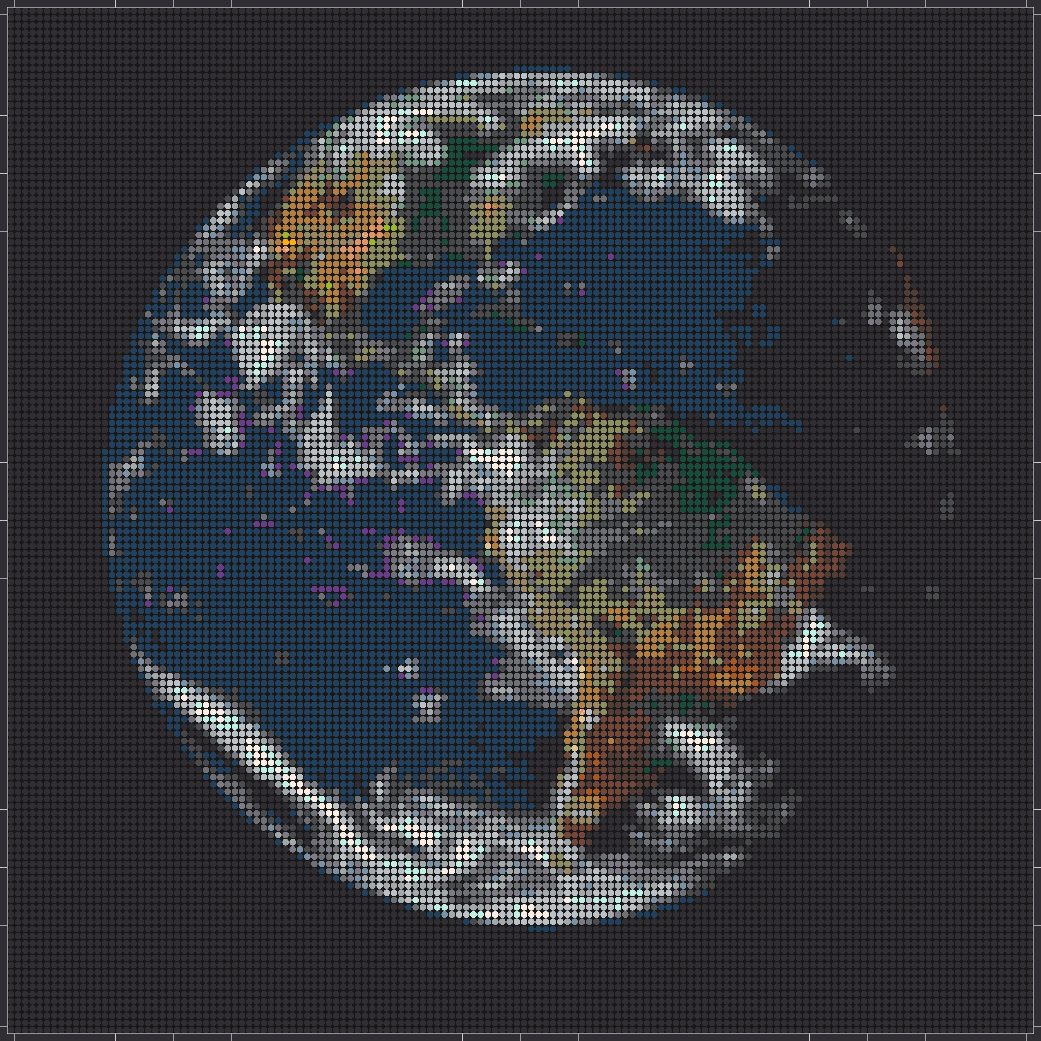 Erde – Pixel-Art Mosaik Set aus Klemmbausteinen | Weltraum Wandbild DIY