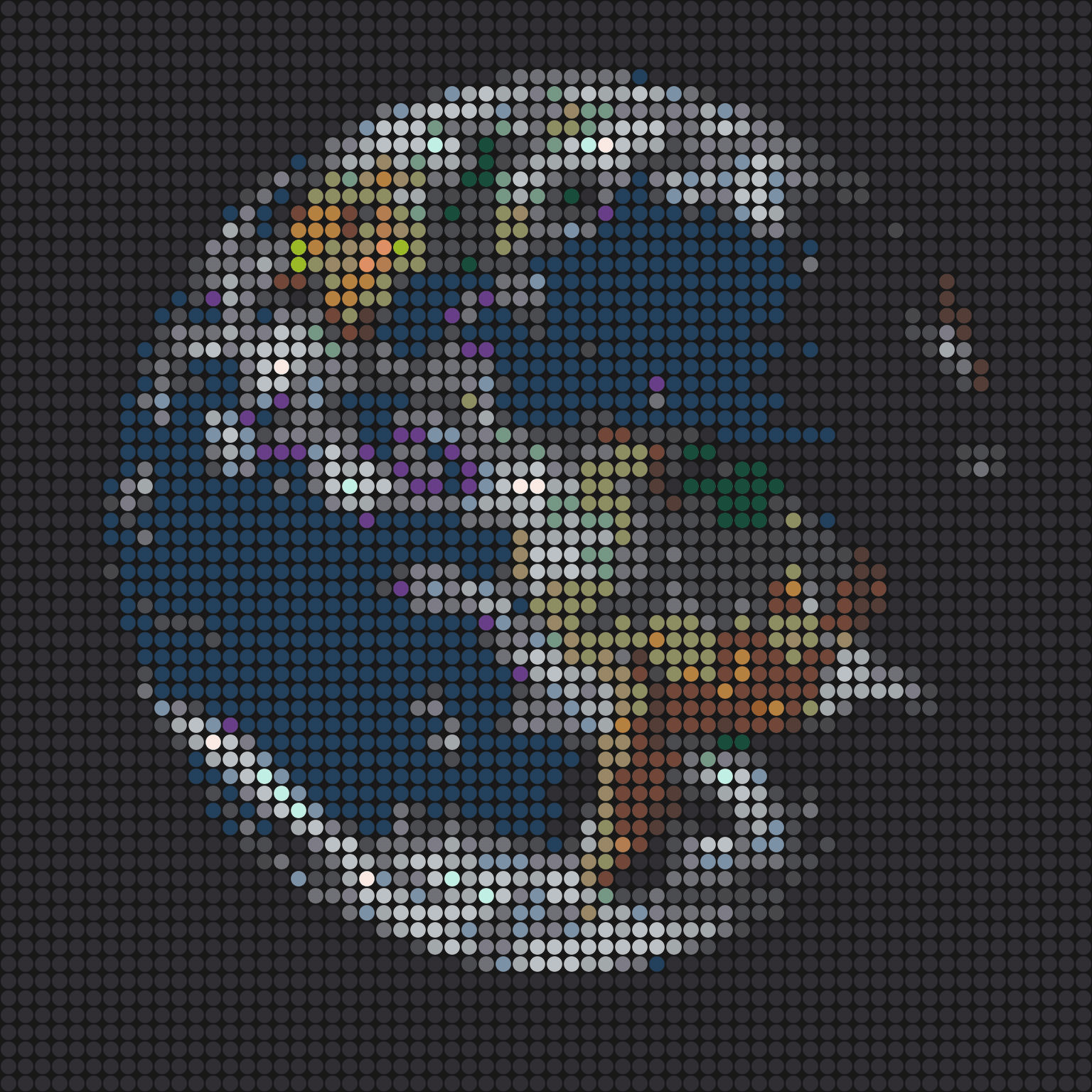 Erde – Pixel-Art Mosaik Set aus Klemmbausteinen | Weltraum Wandbild DIY