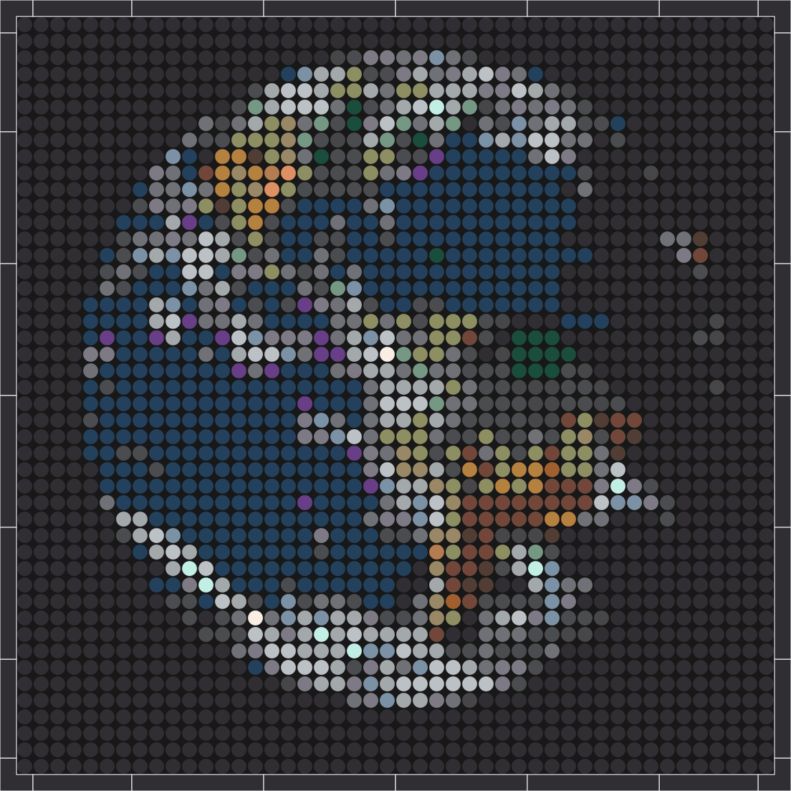 Erde – Pixel-Art Mosaik Set aus Klemmbausteinen | Weltraum Wandbild DIY