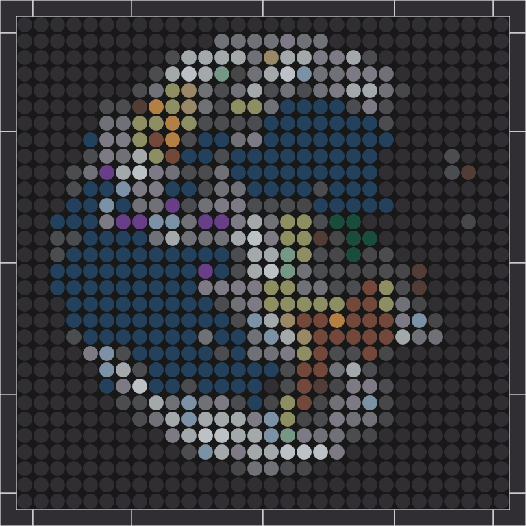 Erde – Pixel-Art Mosaik Set aus Klemmbausteinen | Weltraum Wandbild DIY