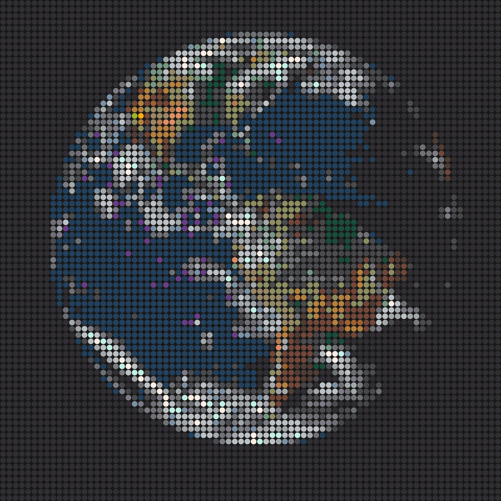 Erde – Pixel-Art Mosaik Set aus Klemmbausteinen | Weltraum Wandbild DIY