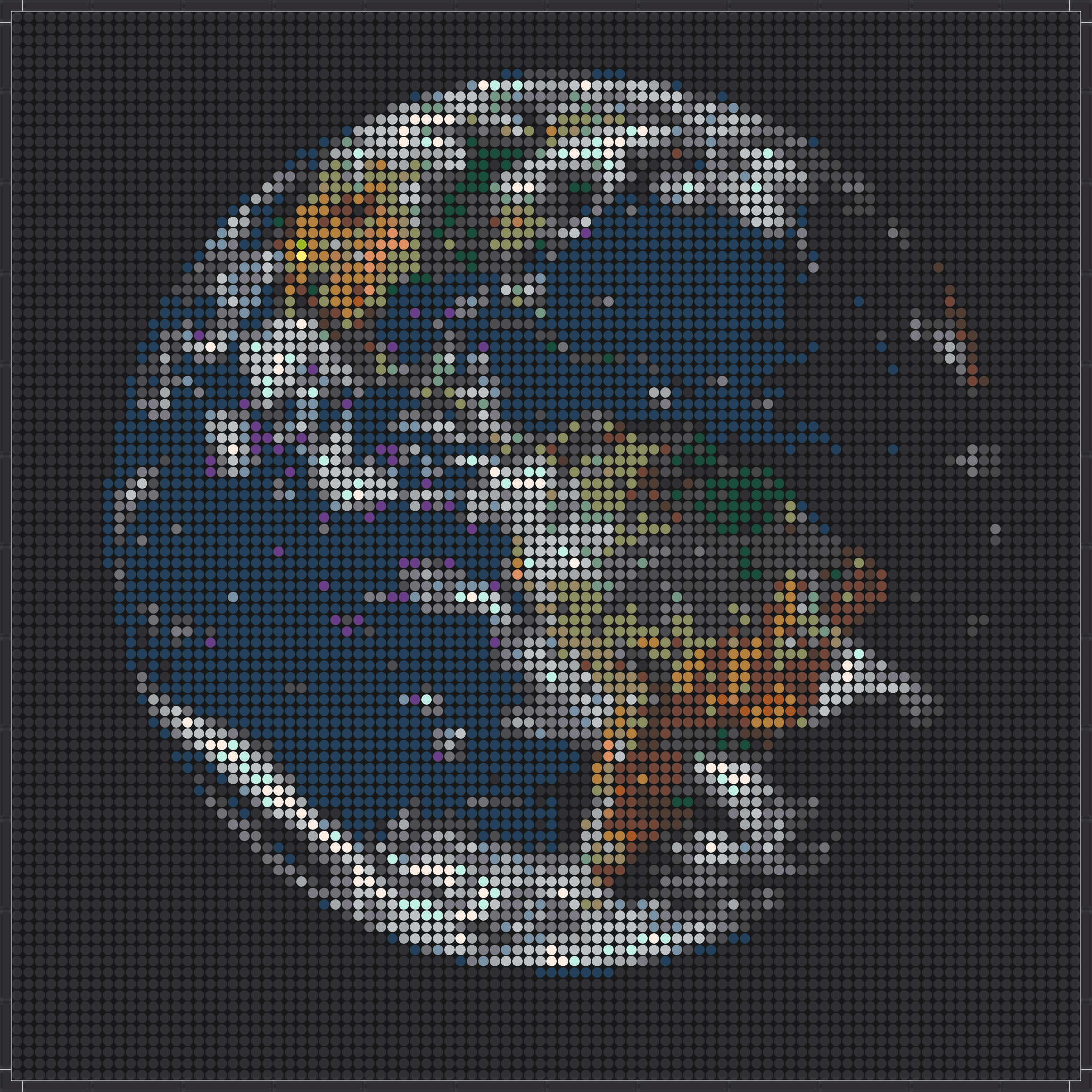 Erde – Pixel-Art Mosaik Set aus Klemmbausteinen | Weltraum Wandbild DIY