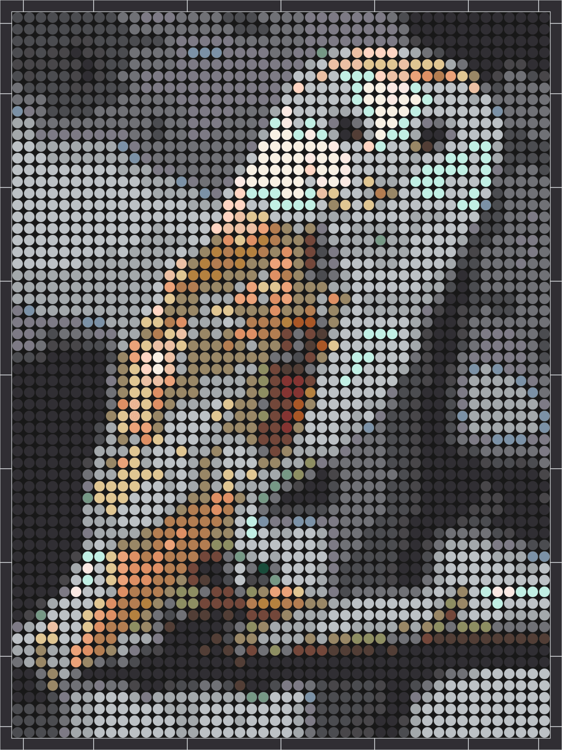 Eule 1 – Pixel-Art Mosaik Set aus Klemmbausteinen | Tiermotiv Wandbild DIY