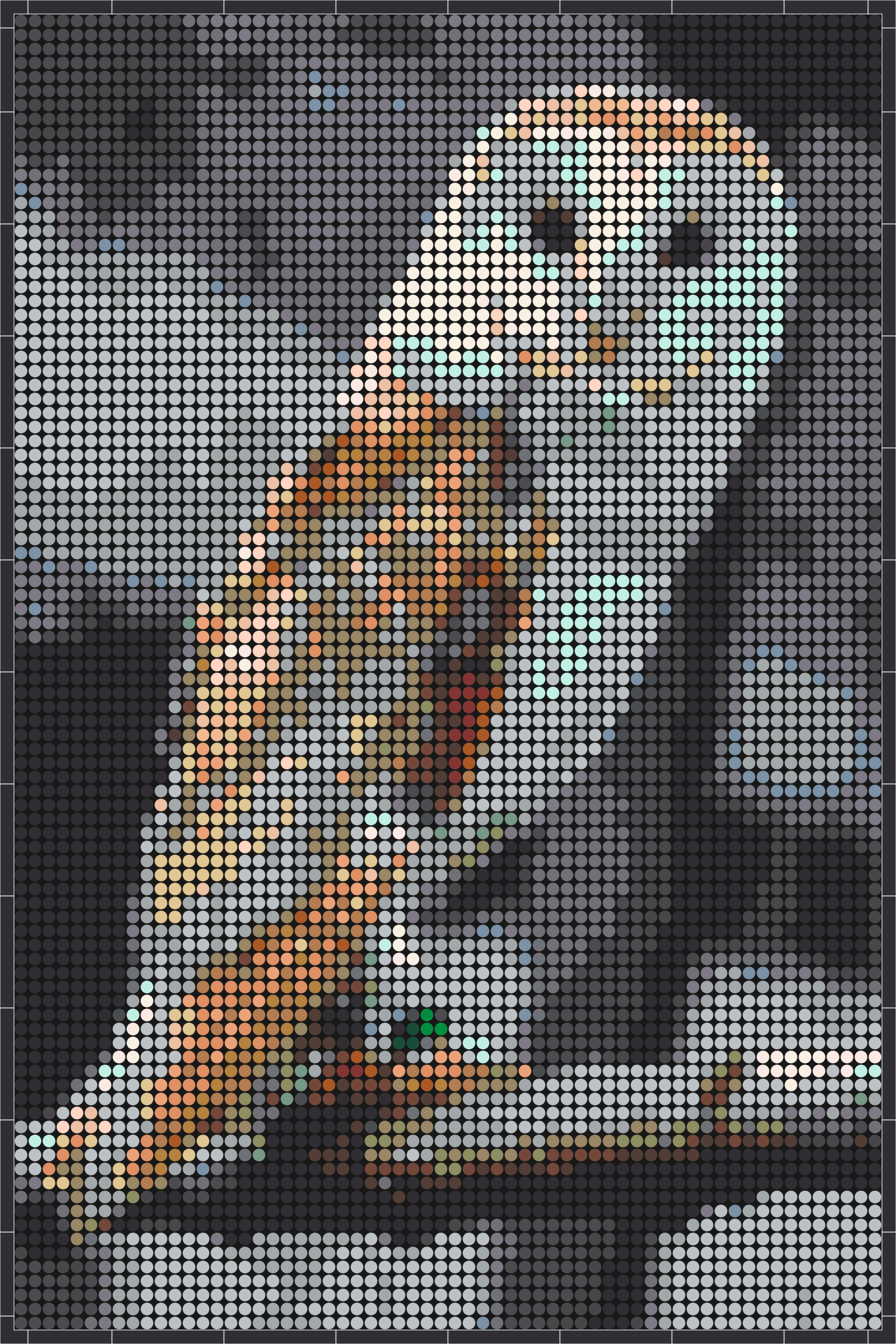 Eule 1 – Pixel-Art Mosaik Set aus Klemmbausteinen | Tiermotiv Wandbild DIY