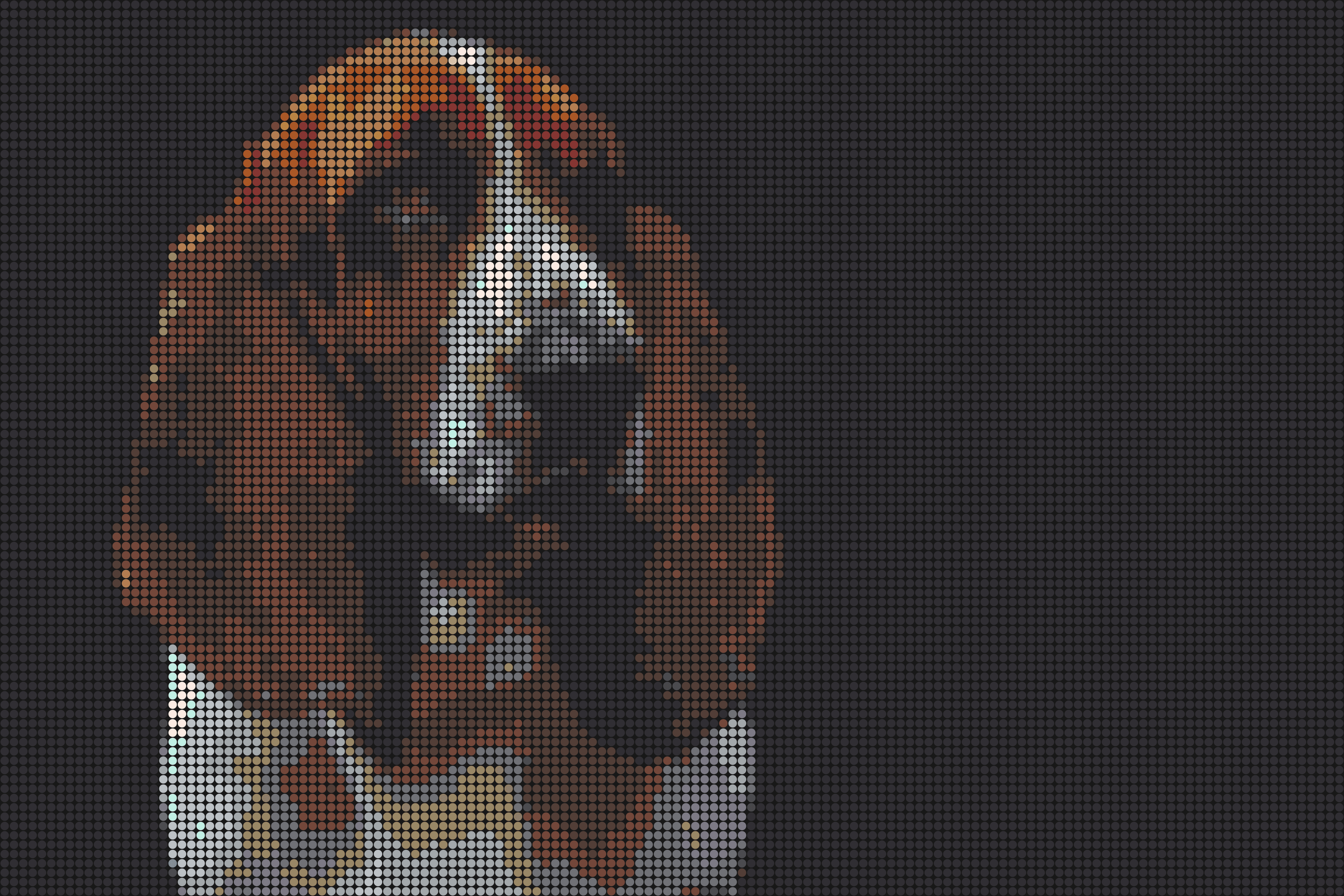 Hund 1 – Pixel-Art Mosaik Set aus Klemmbausteinen | Tiermotiv Wandbild DIY