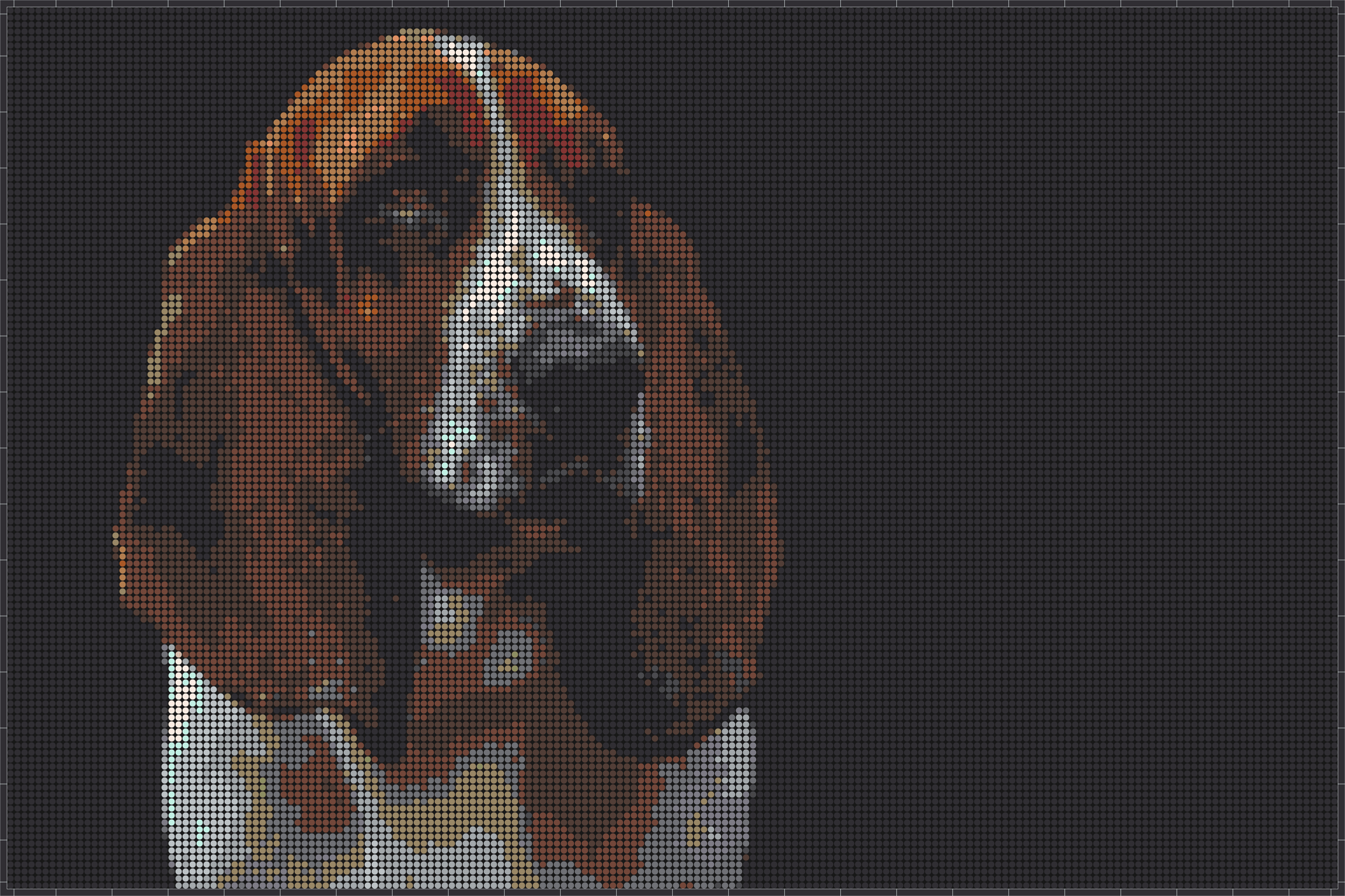 Hund 1 – Pixel-Art Mosaik Set aus Klemmbausteinen | Tiermotiv Wandbild DIY