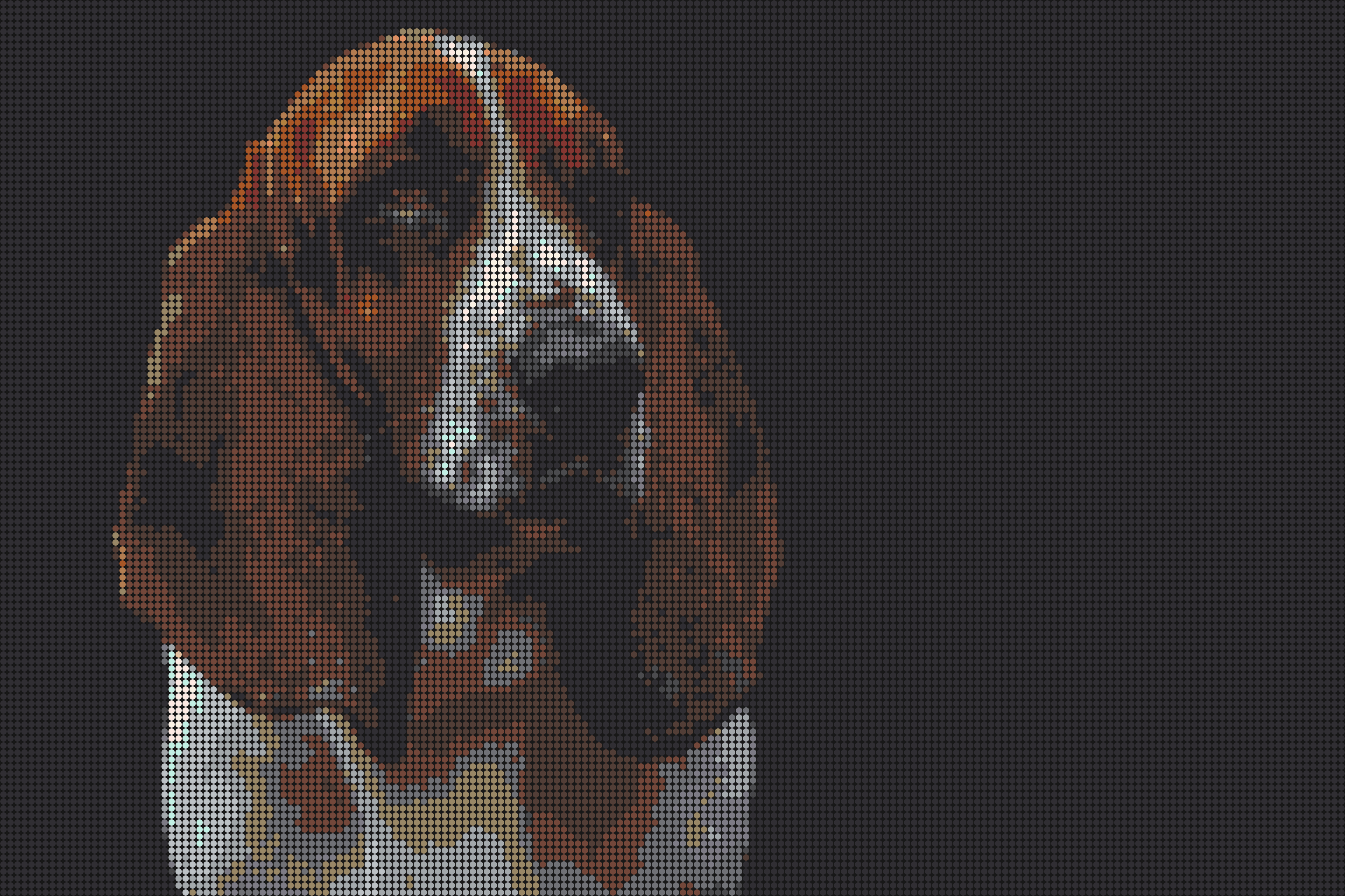 Hund 1 – Pixel-Art Mosaik Set aus Klemmbausteinen | Tiermotiv Wandbild DIY