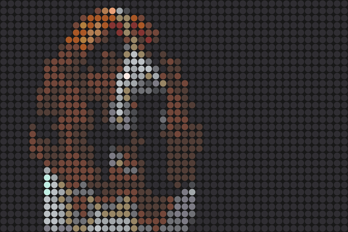 Hund 1 – Pixel-Art Mosaik Set aus Klemmbausteinen | Tiermotiv Wandbild DIY