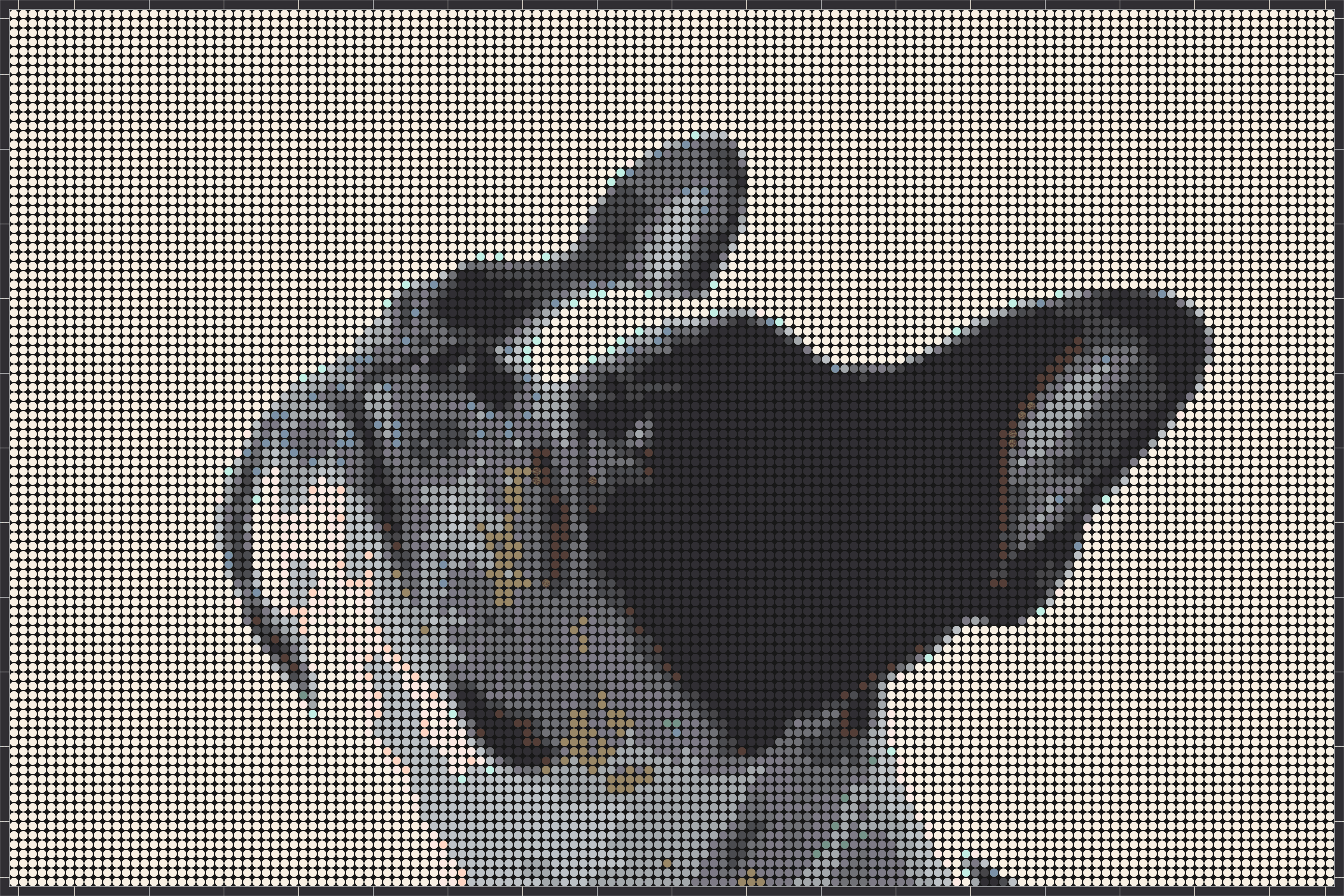 Hund 2 – Pixel-Art Mosaik Set aus Klemmbausteinen | Tiermotiv Wandbild DIY