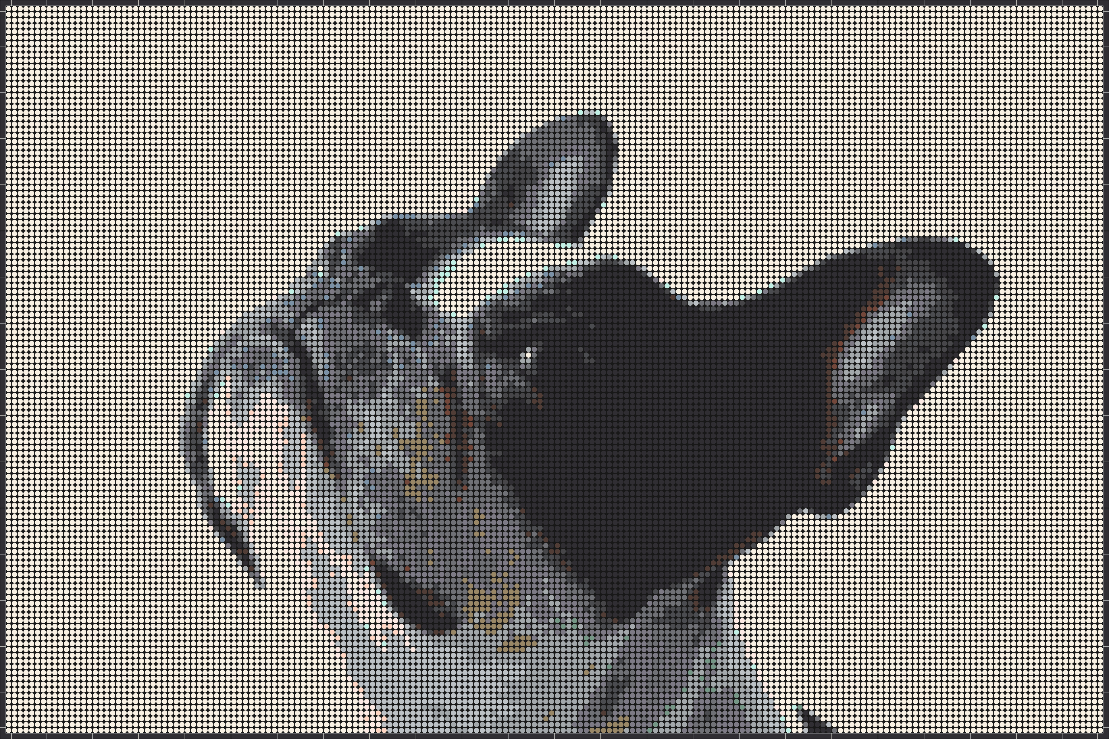 Hund 2 – Pixel-Art Mosaik Set aus Klemmbausteinen | Tiermotiv Wandbild DIY