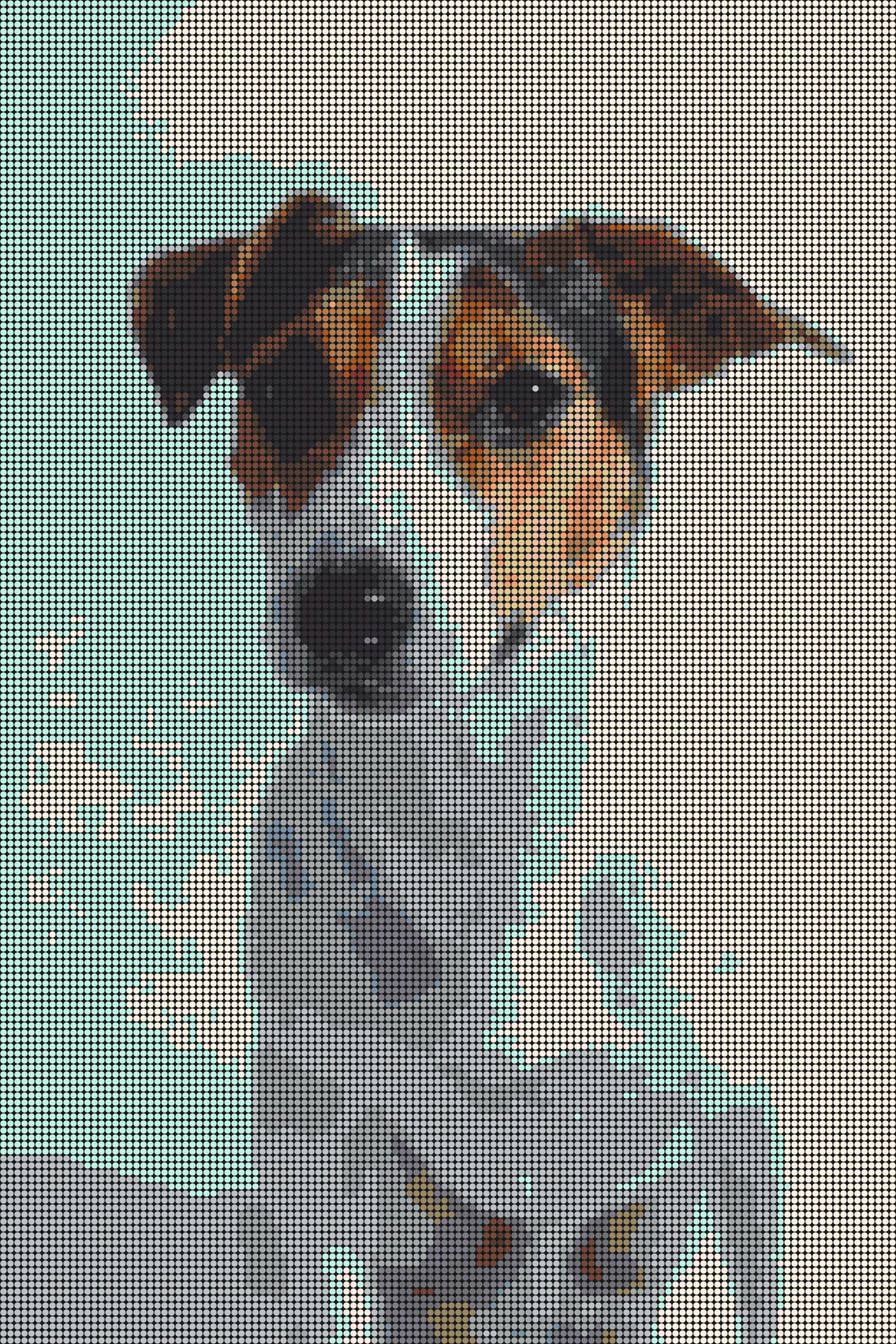 Hund 3 – Pixel-Art Mosaik Set aus Klemmbausteinen | Tiermotiv Wandbild DIY