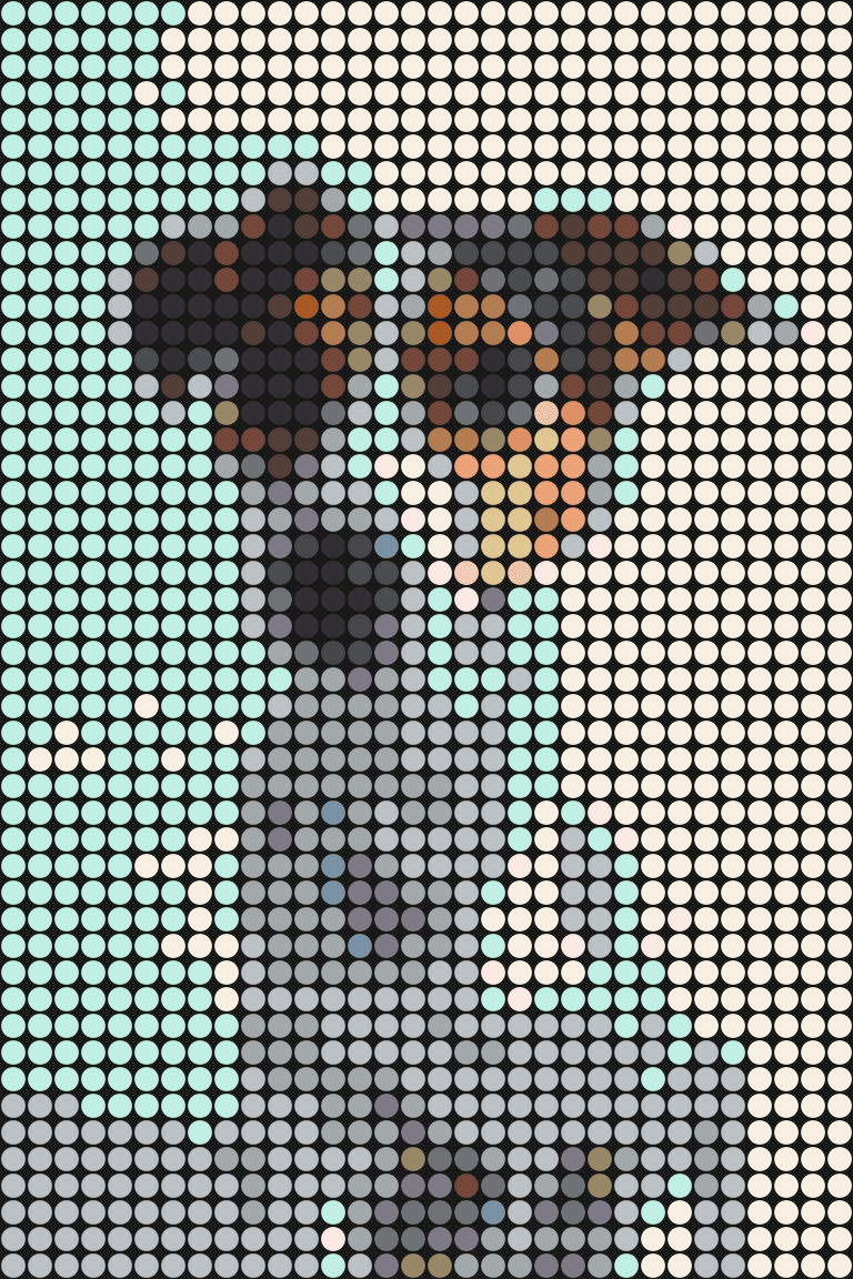 Hund 3 – Pixel-Art Mosaik Set aus Klemmbausteinen | Tiermotiv Wandbild DIY