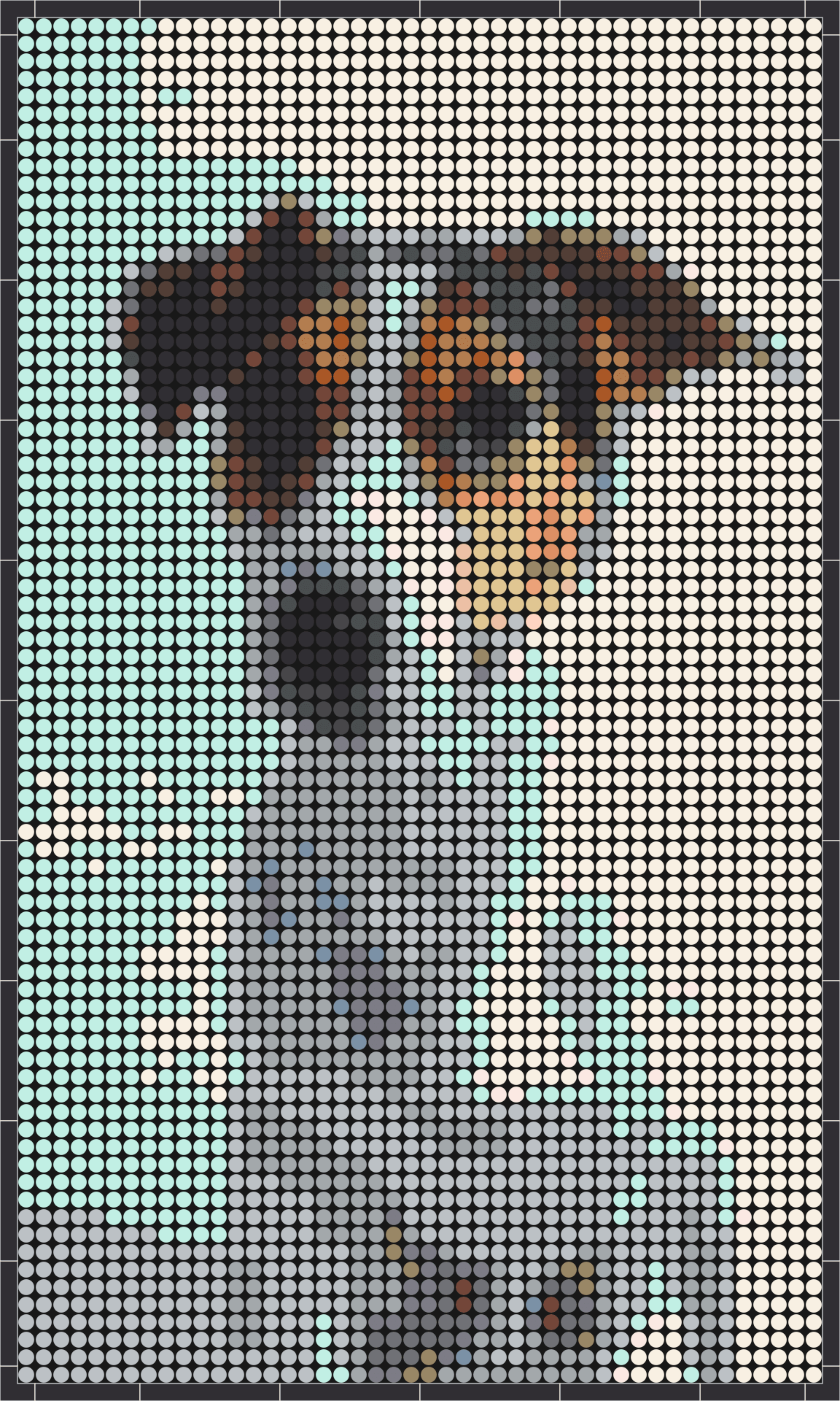 Hund 3 – Pixel-Art Mosaik Set aus Klemmbausteinen | Tiermotiv Wandbild DIY