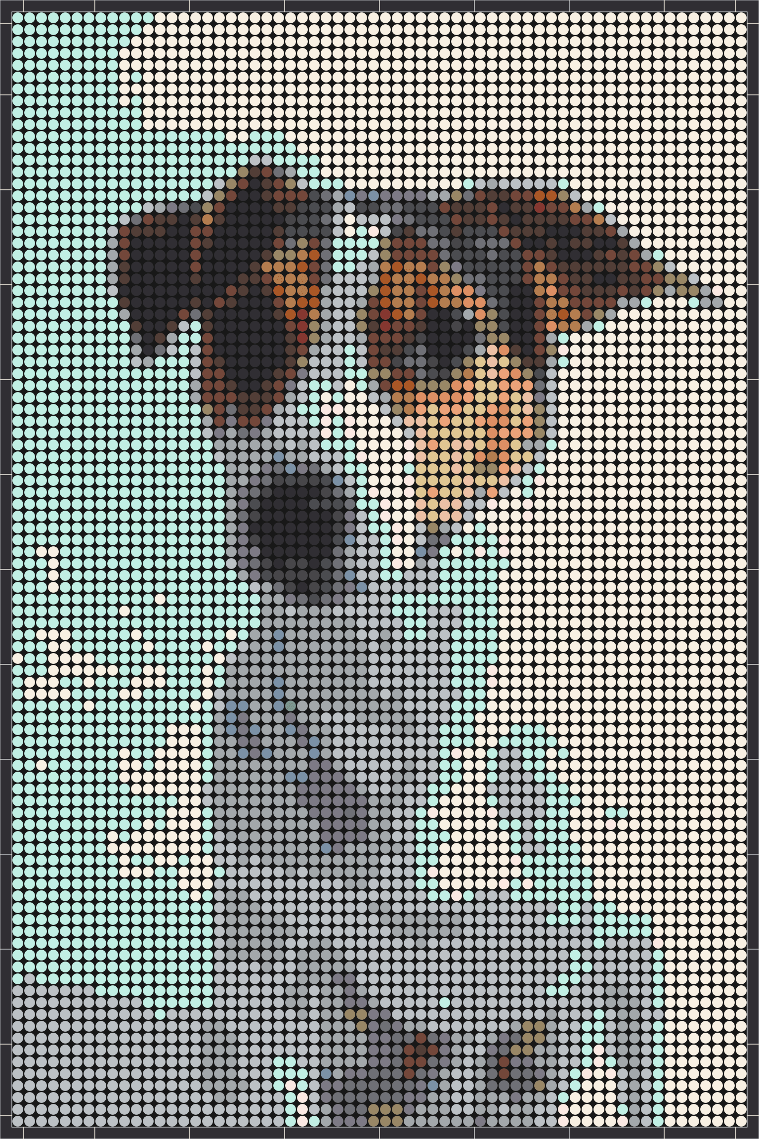 Hund 3 – Pixel-Art Mosaik Set aus Klemmbausteinen | Tiermotiv Wandbild DIY