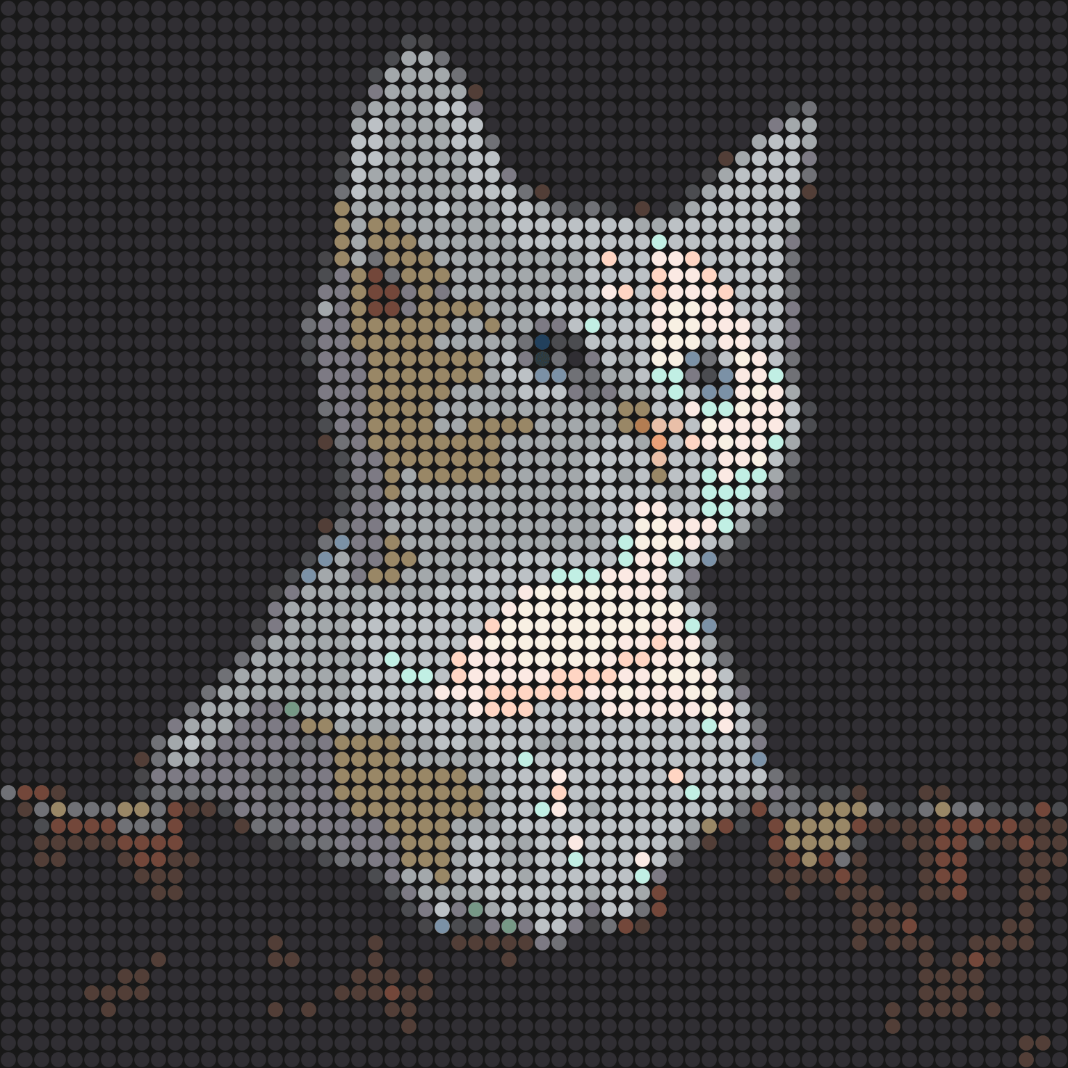 Katze 1 – Pixel-Art Mosaik Set aus Klemmbausteinen | Tiermotiv Wandbild DIY