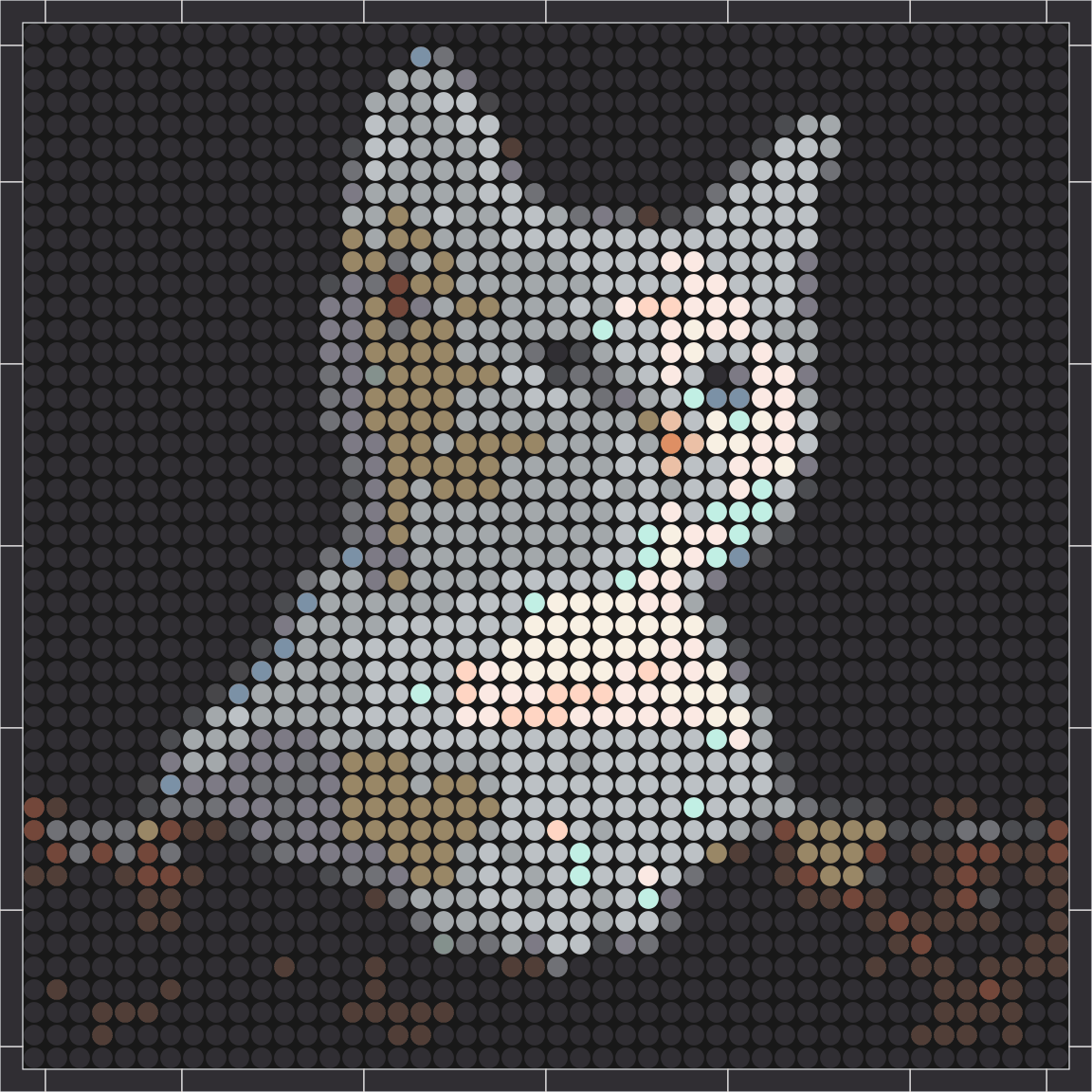 Katze 1 – Pixel-Art Mosaik Set aus Klemmbausteinen | Tiermotiv Wandbild DIY