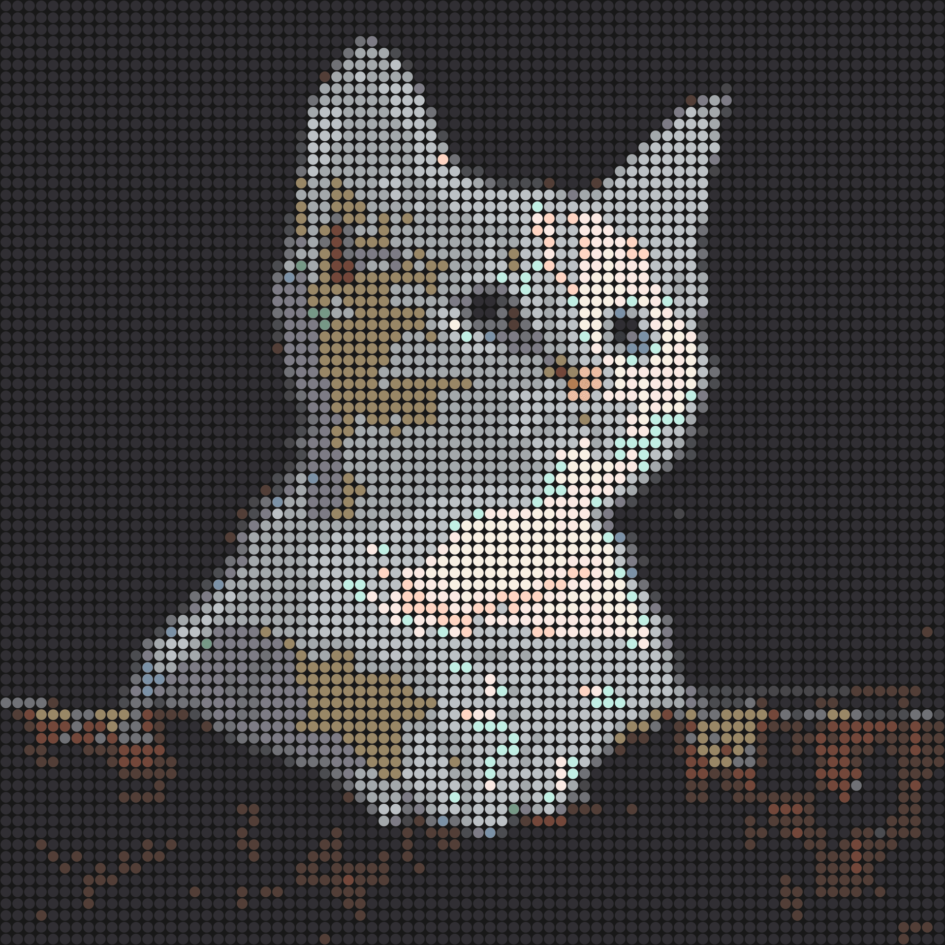 Katze 1 – Pixel-Art Mosaik Set aus Klemmbausteinen | Tiermotiv Wandbild DIY