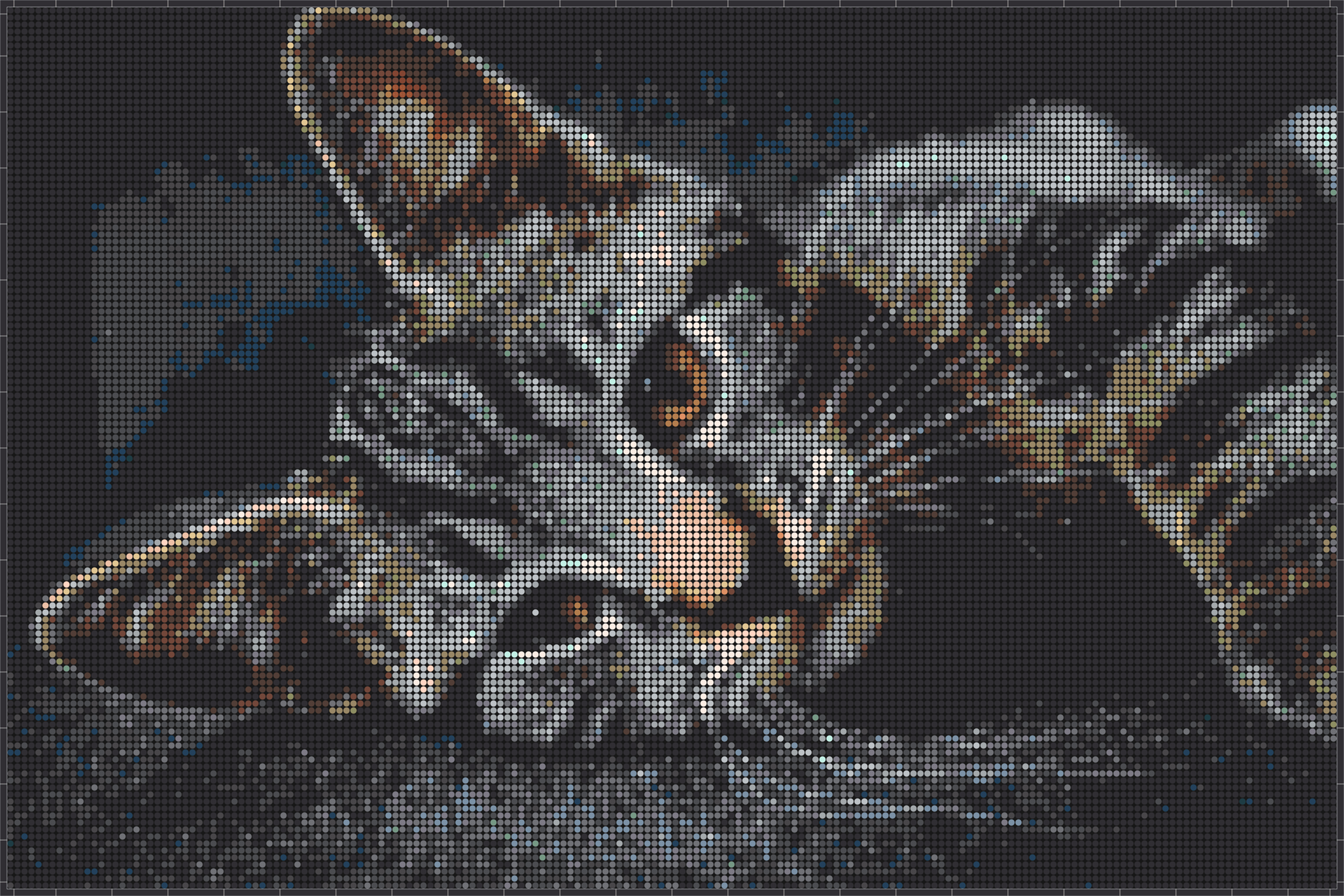 Katze 2 – Pixel-Art Mosaik Set aus Klemmbausteinen | Tiermotiv Wandbild DIY