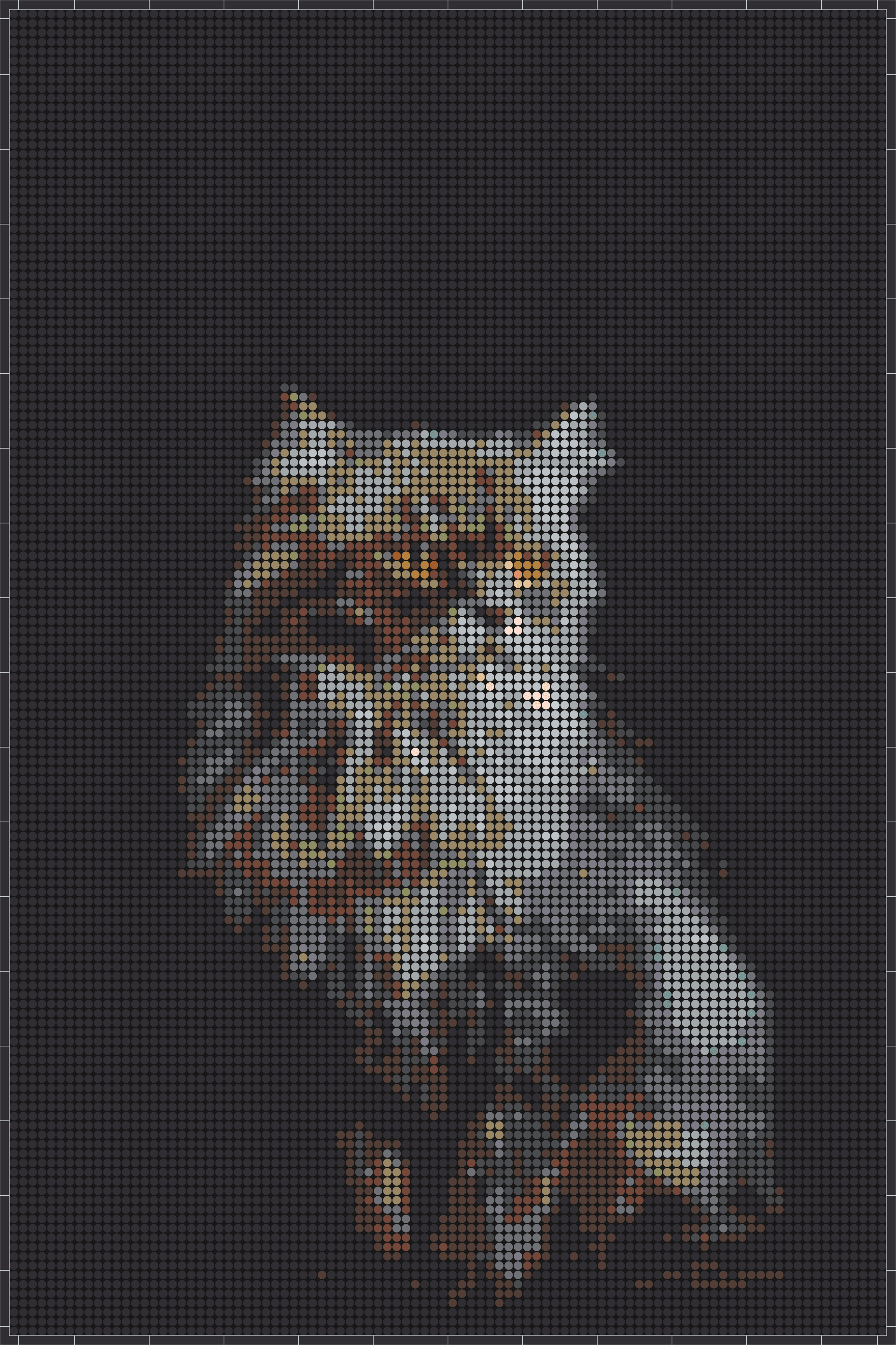 Katze 3 – Pixel-Art Mosaik Set aus Klemmbausteinen | Tiermotiv Wandbild DIY