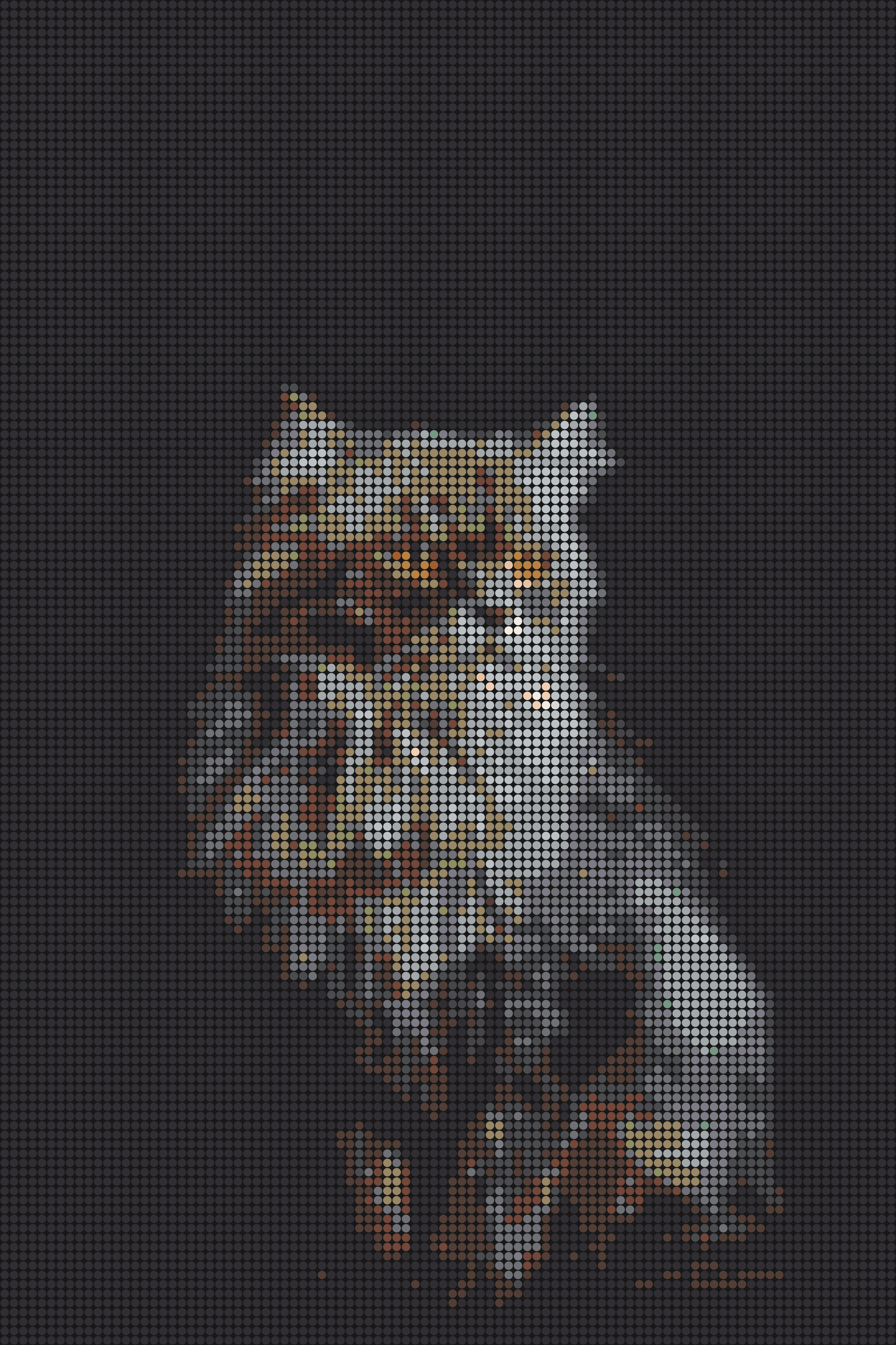 Katze 3 – Pixel-Art Mosaik Set aus Klemmbausteinen | Tiermotiv Wandbild DIY