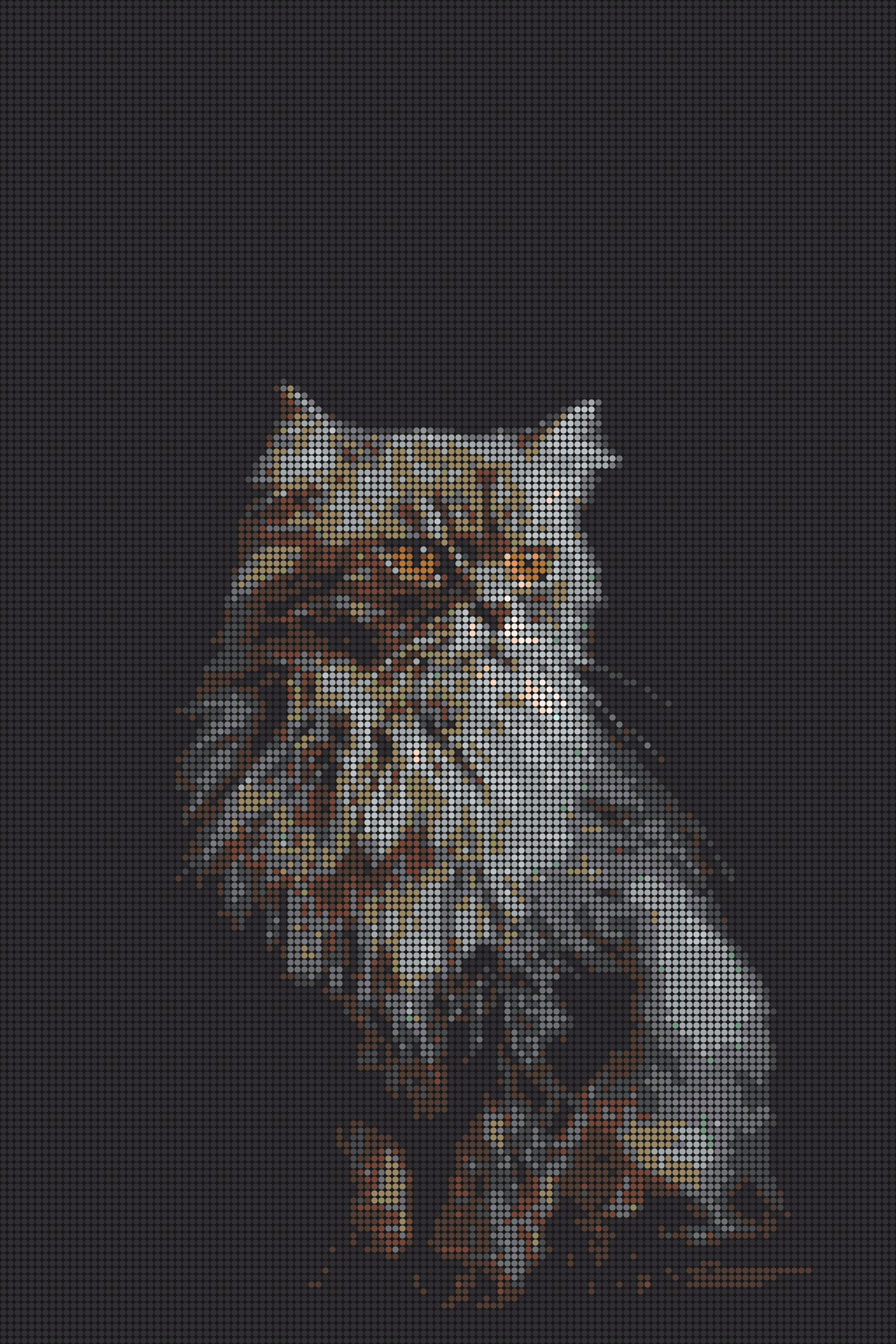 Katze 3 – Pixel-Art Mosaik Set aus Klemmbausteinen | Tiermotiv Wandbild DIY
