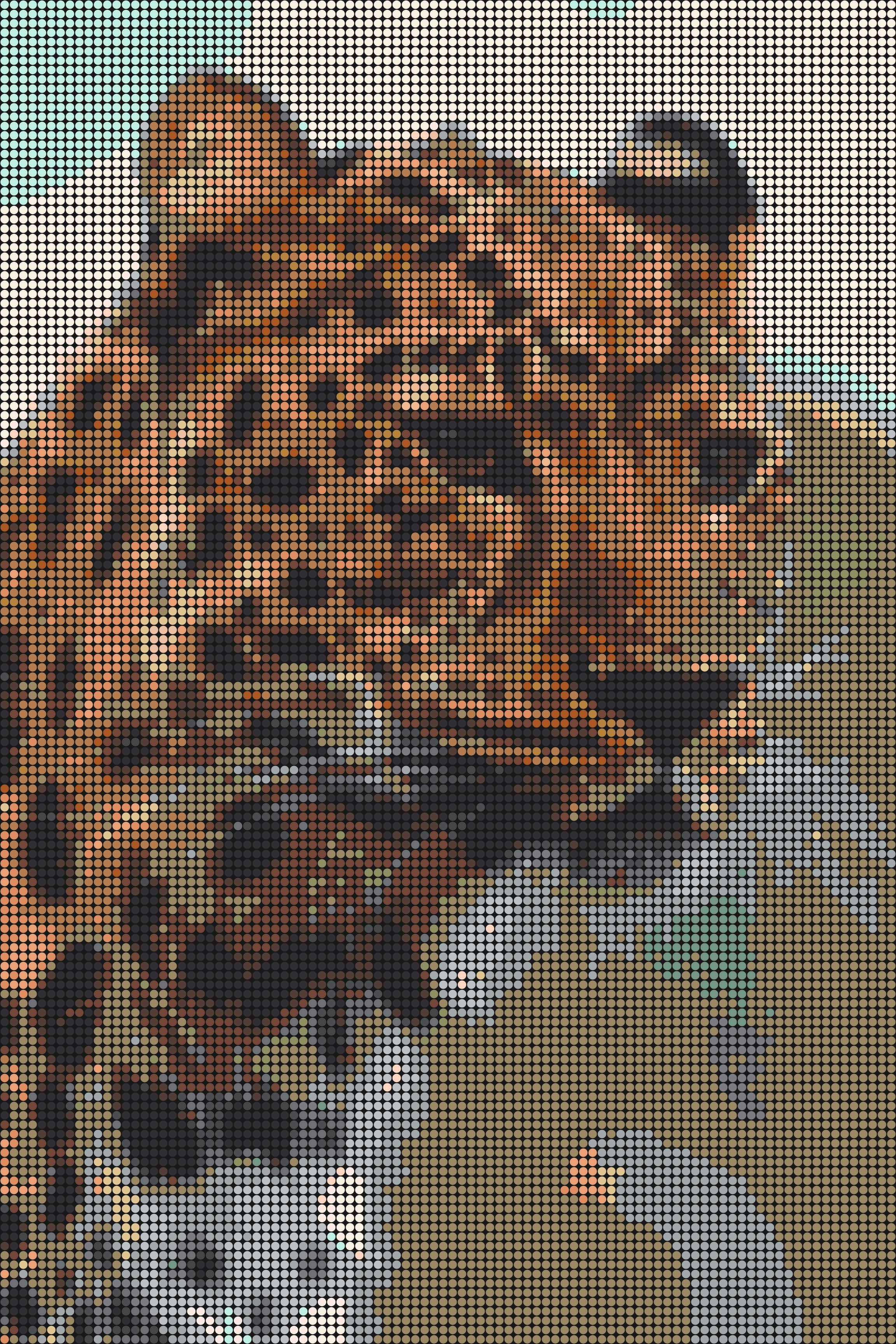 Leopard 1 – Pixel-Art Mosaik Set aus Klemmbausteinen | Tiermotiv Wandbild DIY