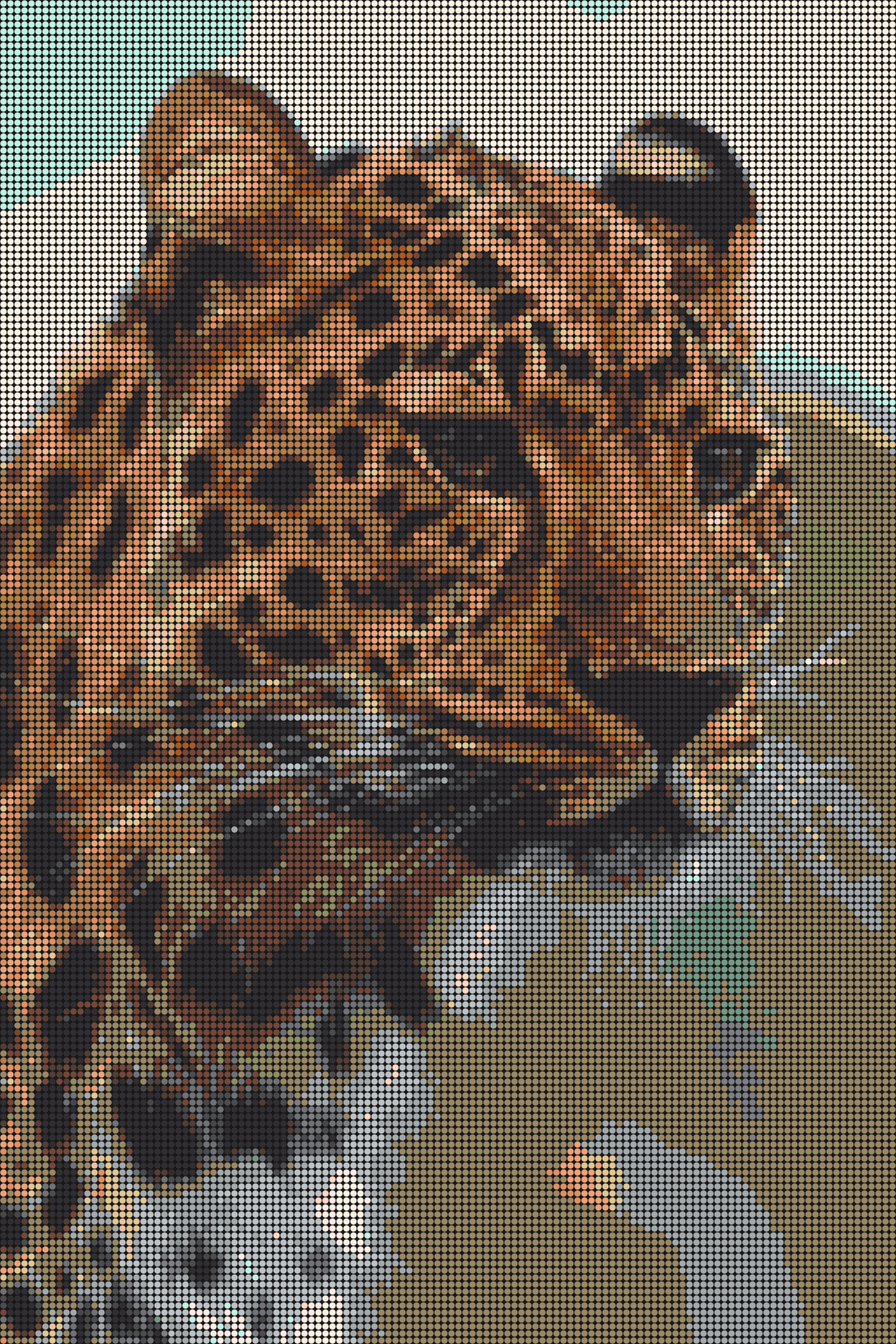 Leopard 1 – Pixel-Art Mosaik Set aus Klemmbausteinen | Tiermotiv Wandbild DIY