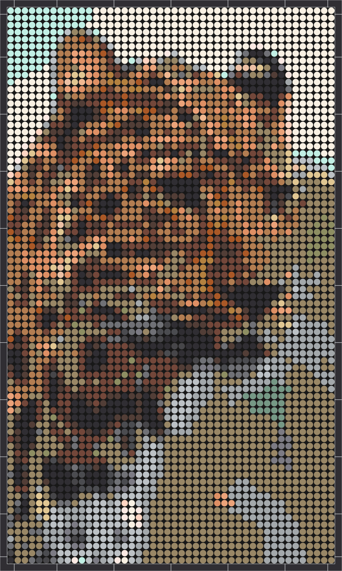 Leopard 1 – Pixel-Art Mosaik Set aus Klemmbausteinen | Tiermotiv Wandbild DIY