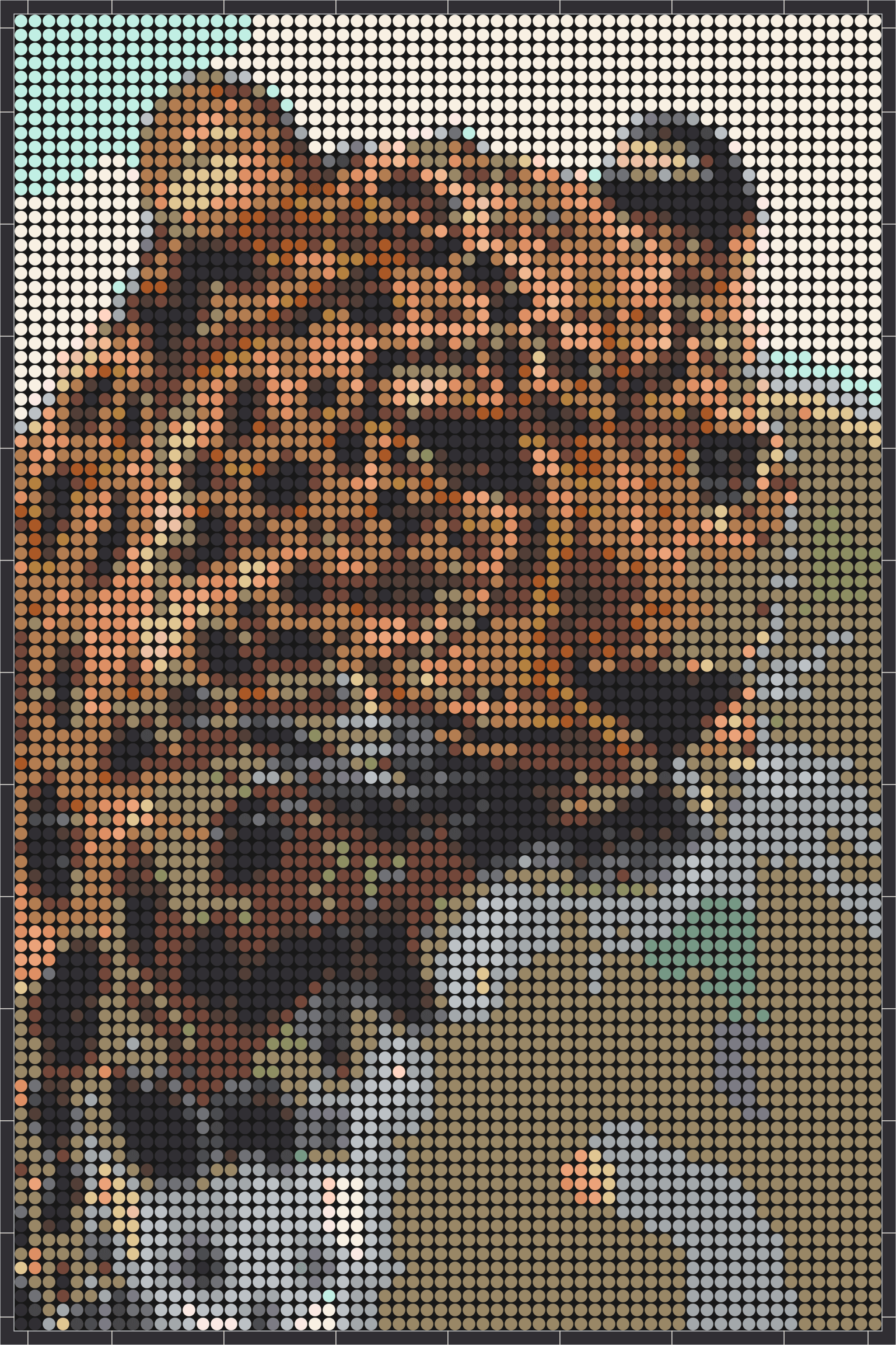 Leopard 1 – Pixel-Art Mosaik Set aus Klemmbausteinen | Tiermotiv Wandbild DIY