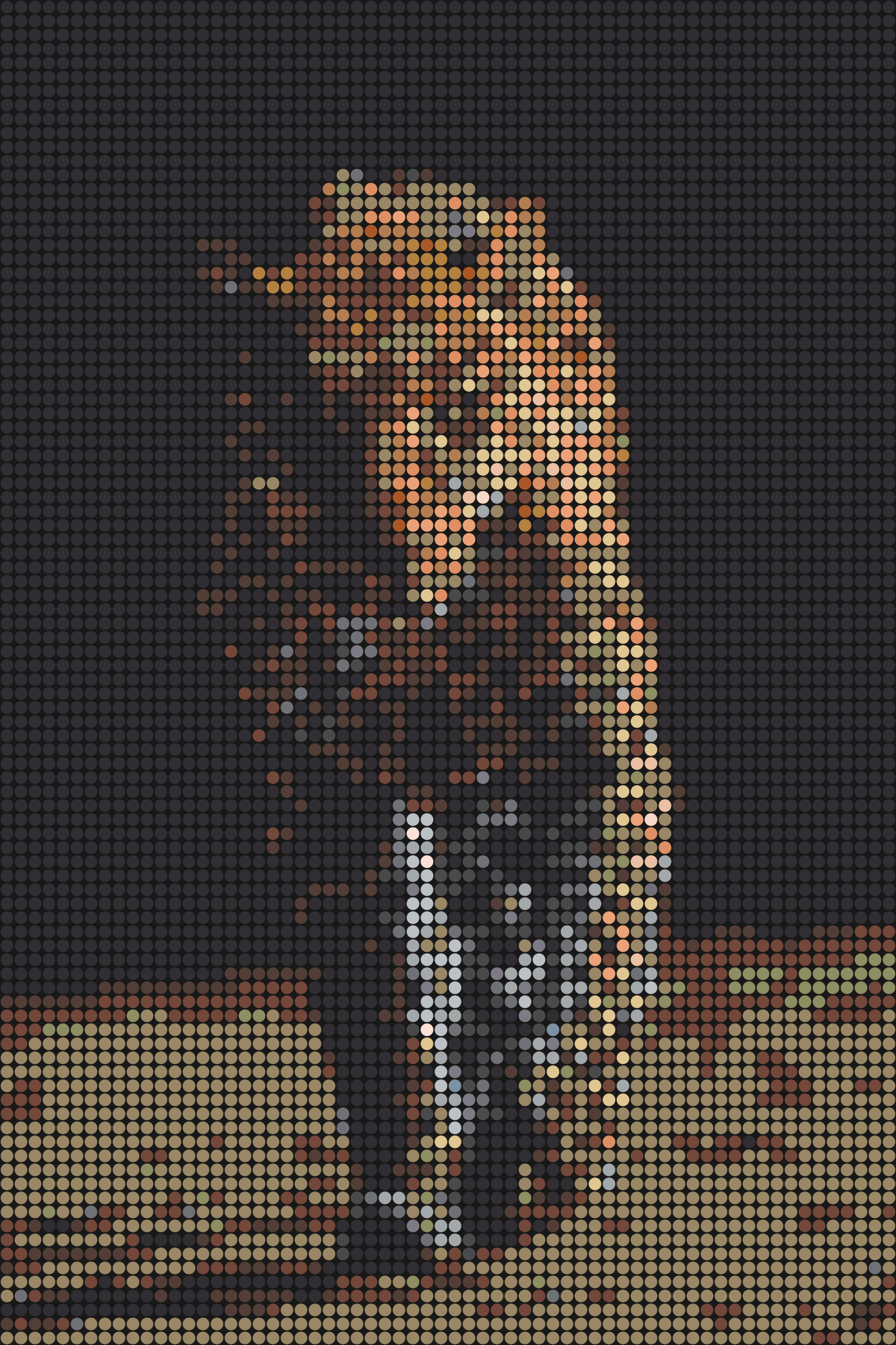 Leopard 2 – Pixel-Art Mosaik Set aus Klemmbausteinen | Tiermotiv Wandbild DIY