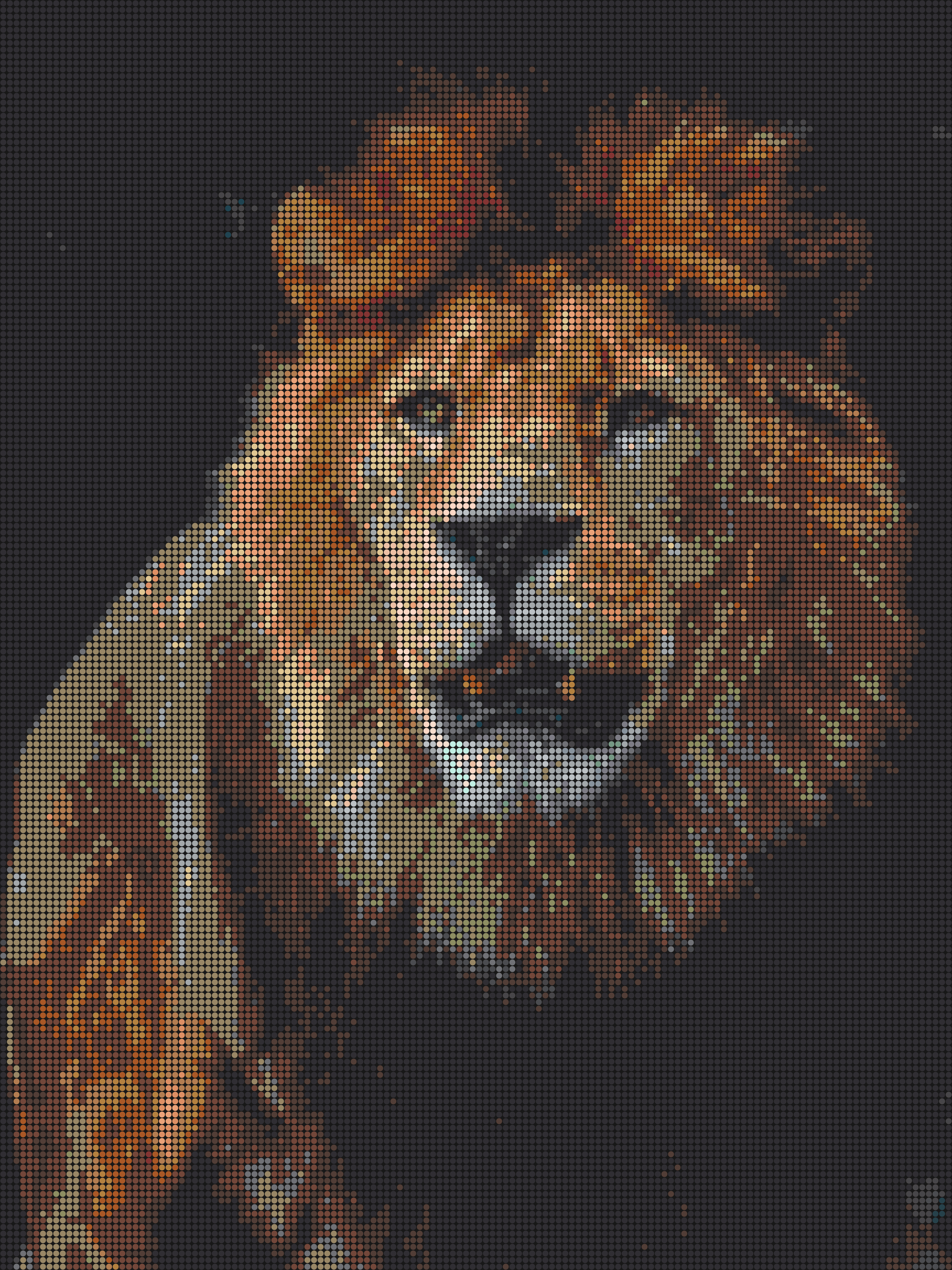 Löwe 1 – Pixel-Art Mosaik Set aus Klemmbausteinen | Tiermotiv Wandbild DIY