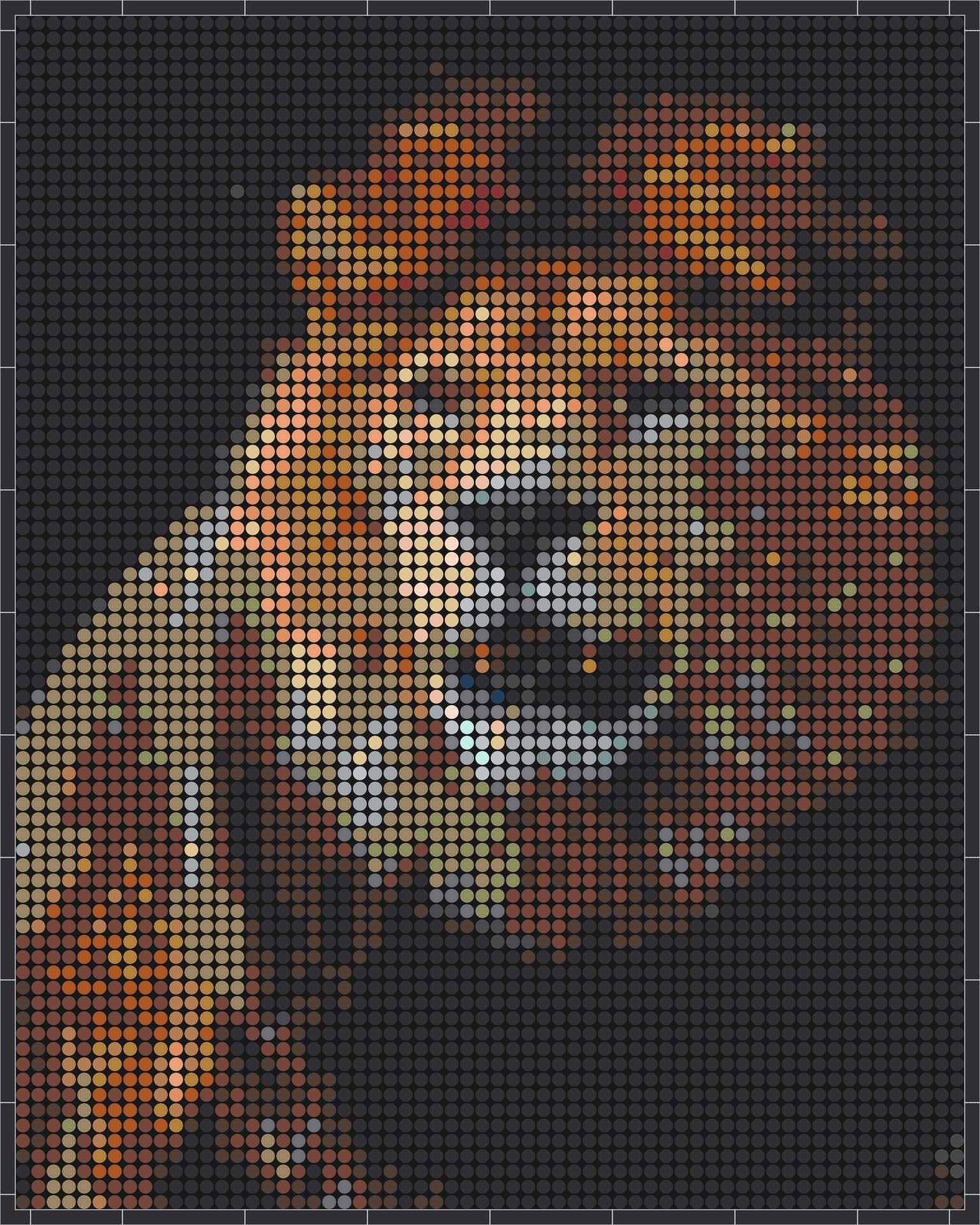 Löwe 1 – Pixel-Art Mosaik Set aus Klemmbausteinen | Tiermotiv Wandbild DIY