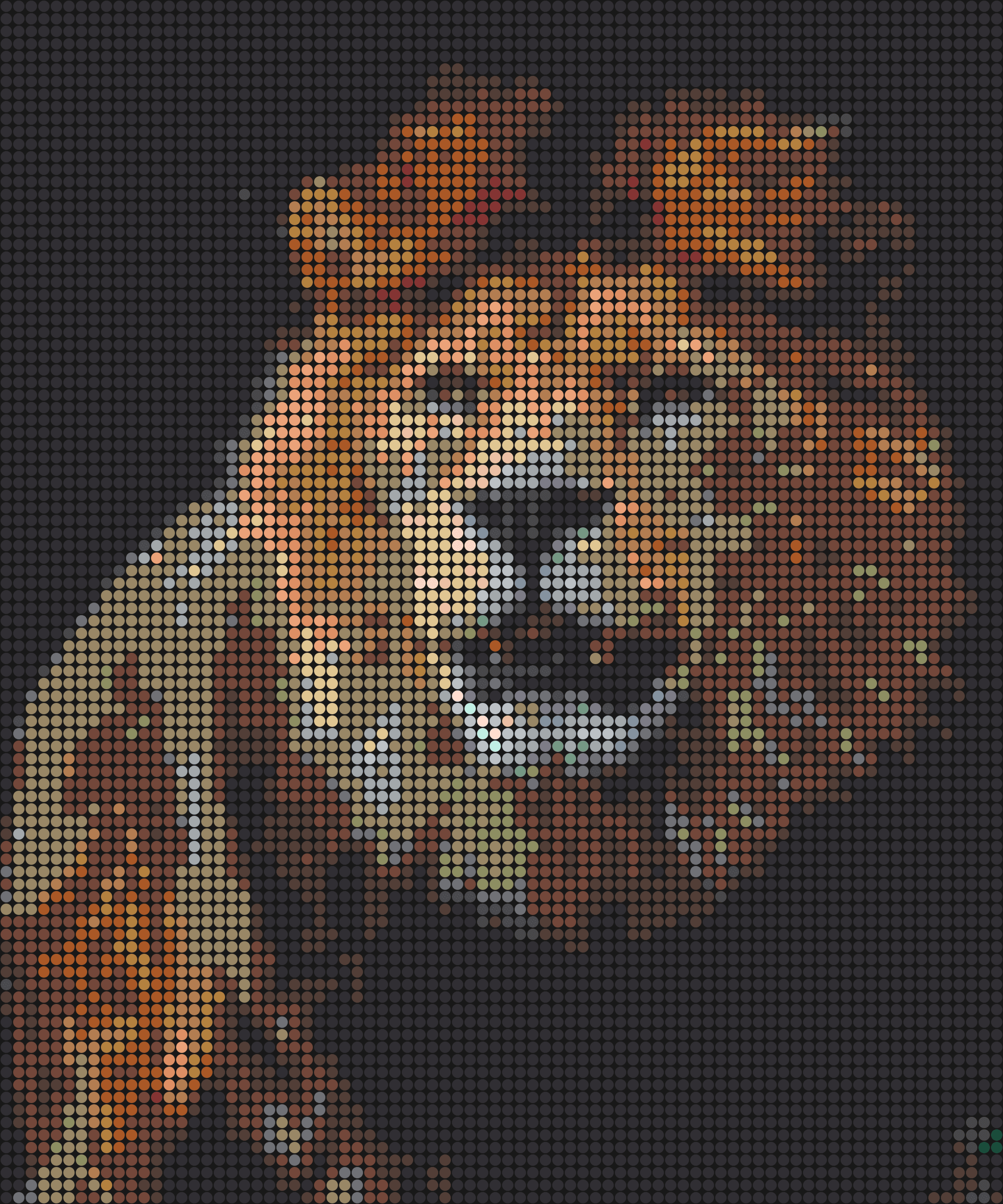 Löwe 1 – Pixel-Art Mosaik Set aus Klemmbausteinen | Tiermotiv Wandbild DIY