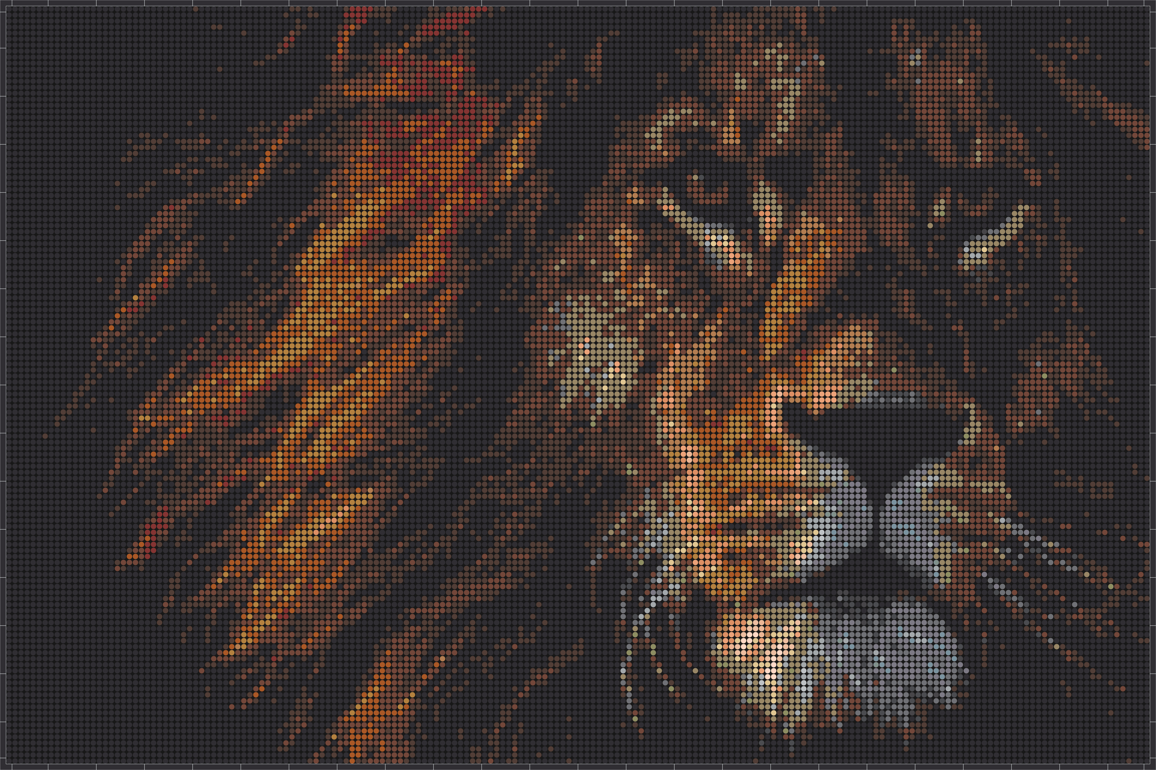 Löwe 2 – Pixel-Art Mosaik Set aus Klemmbausteinen | Tiermotiv Wandbild DIY