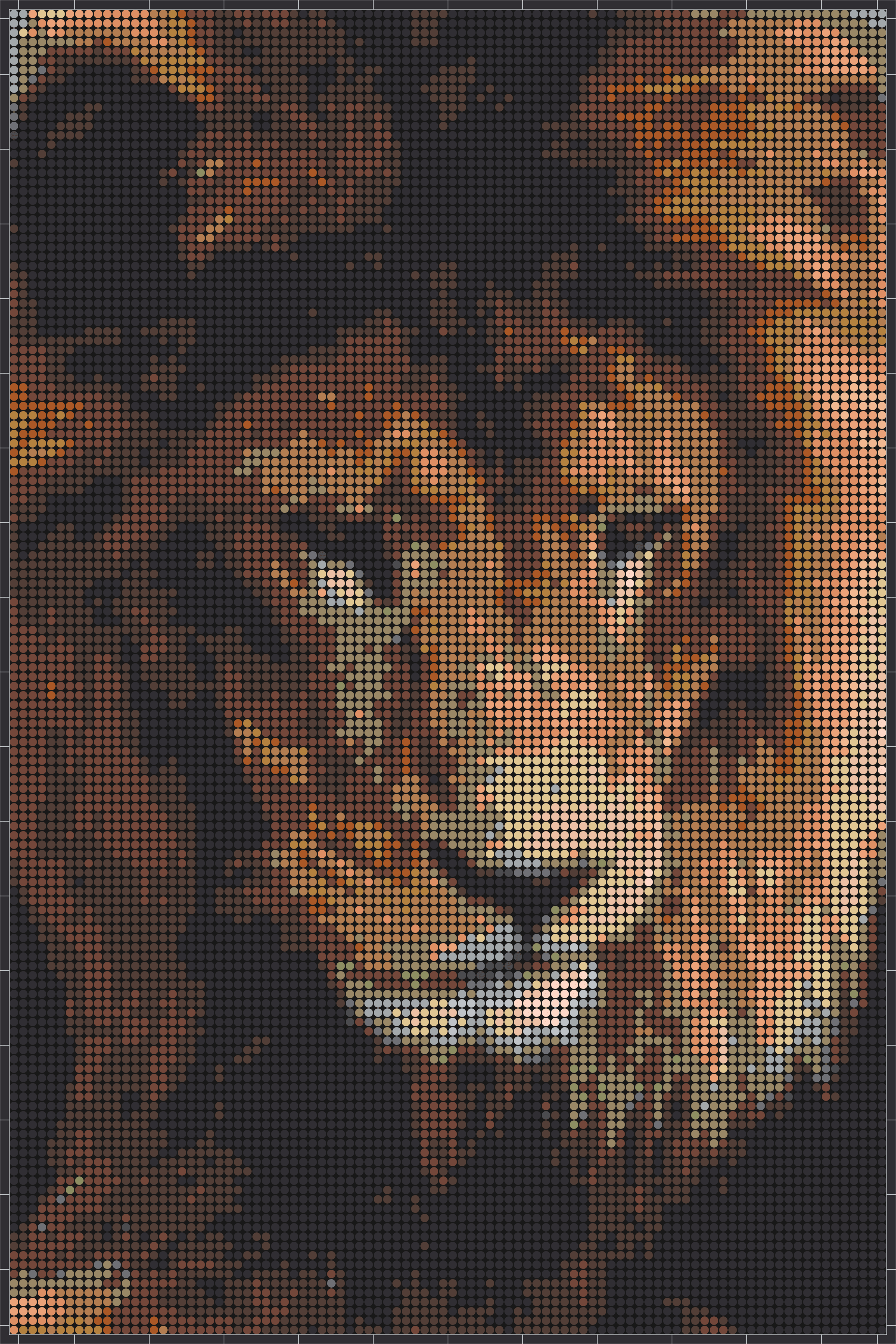 Löwe 3 – Pixel-Art Mosaik Set aus Klemmbausteinen | Tiermotiv Wandbild DIY