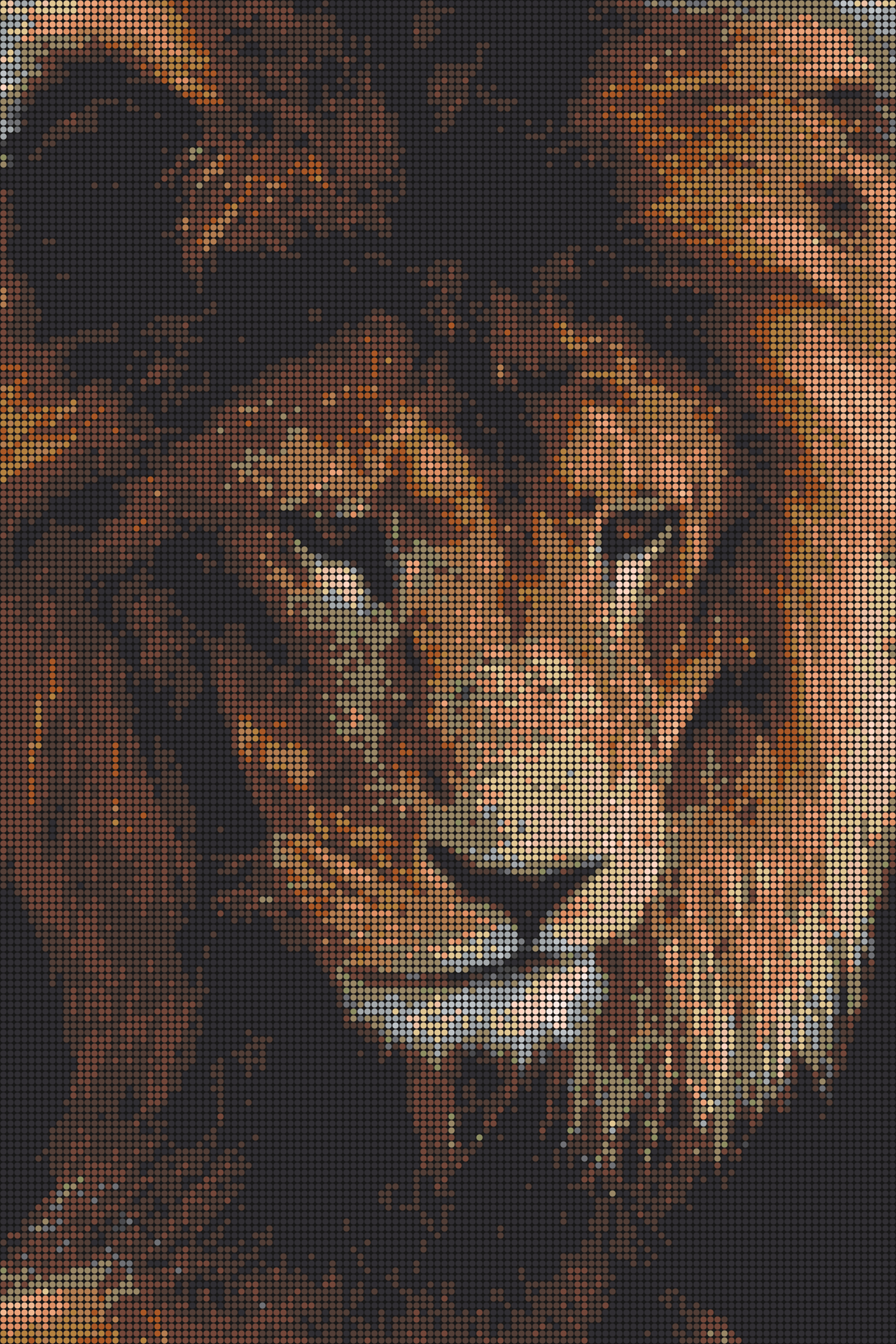 Löwe 3 – Pixel-Art Mosaik Set aus Klemmbausteinen | Tiermotiv Wandbild DIY