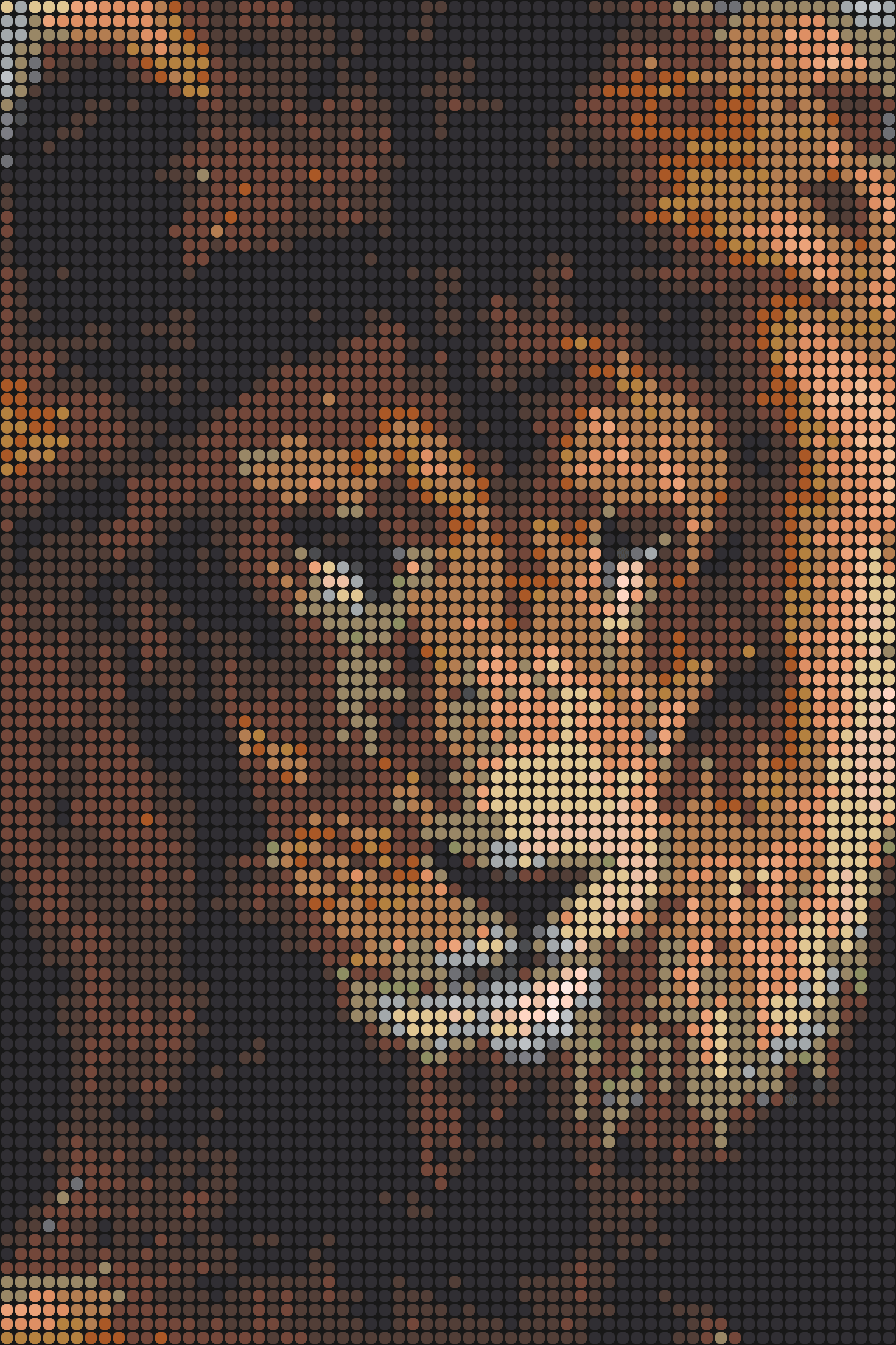 Löwe 3 – Pixel-Art Mosaik Set aus Klemmbausteinen | Tiermotiv Wandbild DIY