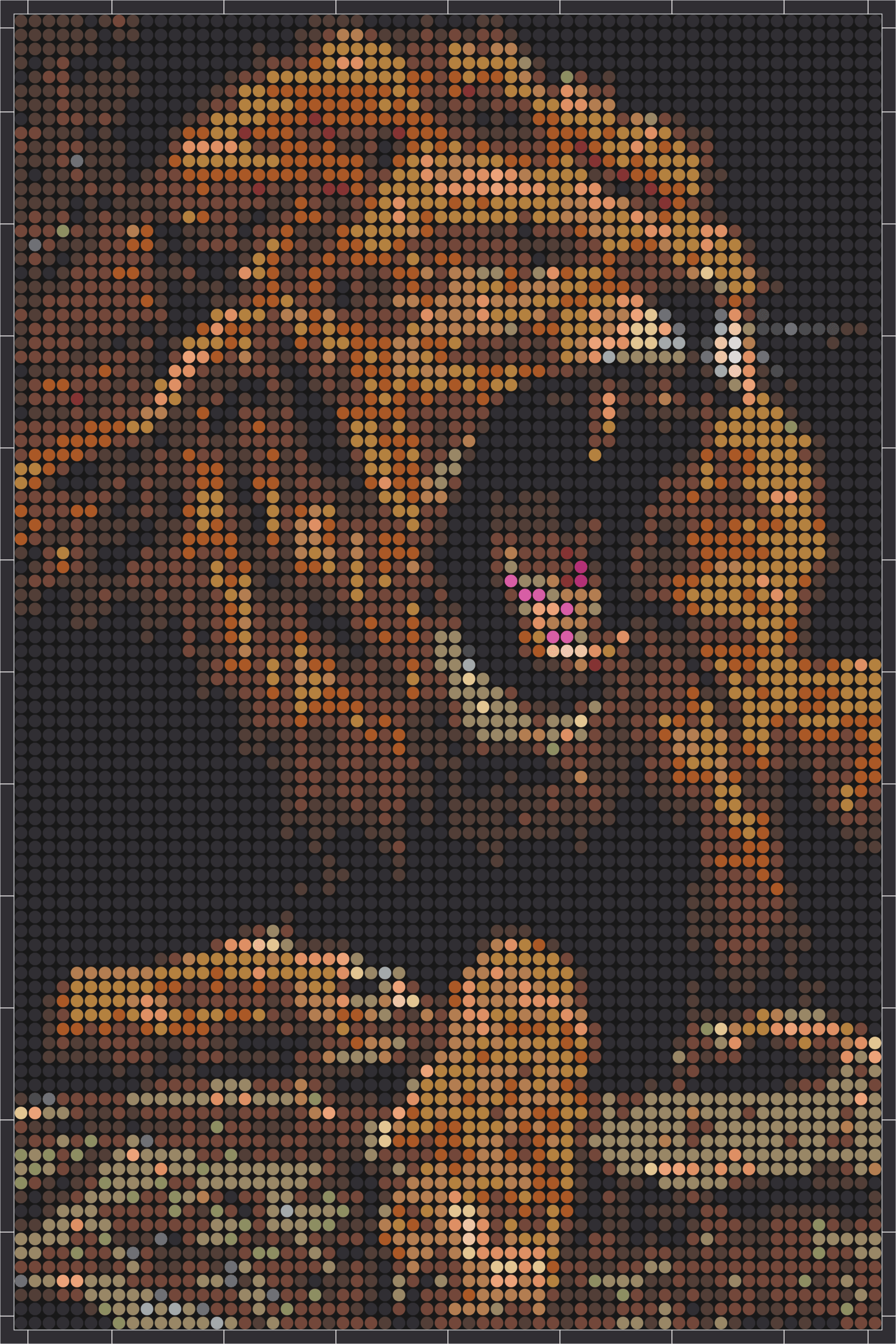 Löwe 4 – Pixel-Art Mosaik Set aus Klemmbausteinen | Tiermotiv Wandbild DIY