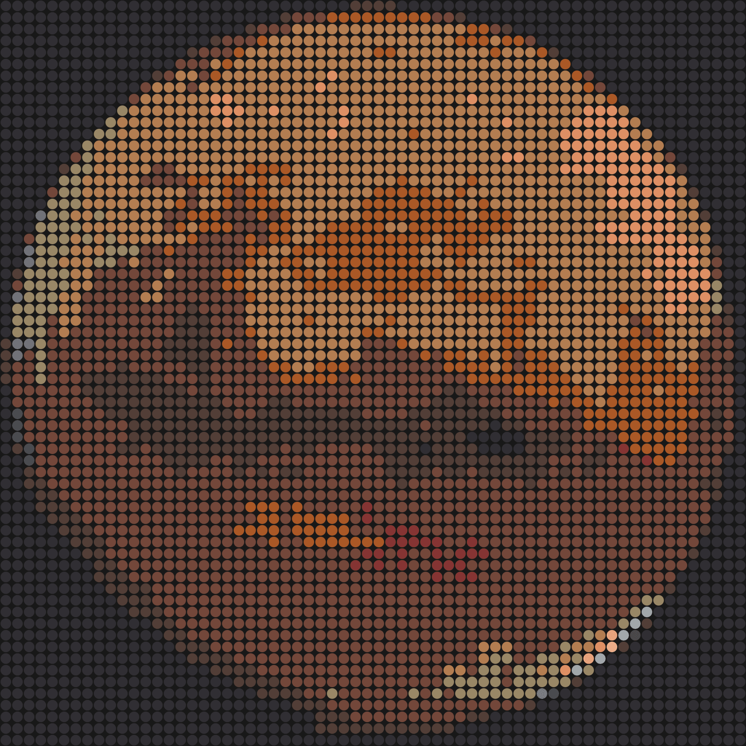Mars – Pixel-Art Mosaik Set aus Klemmbausteinen | Weltraum Wandbild DIY