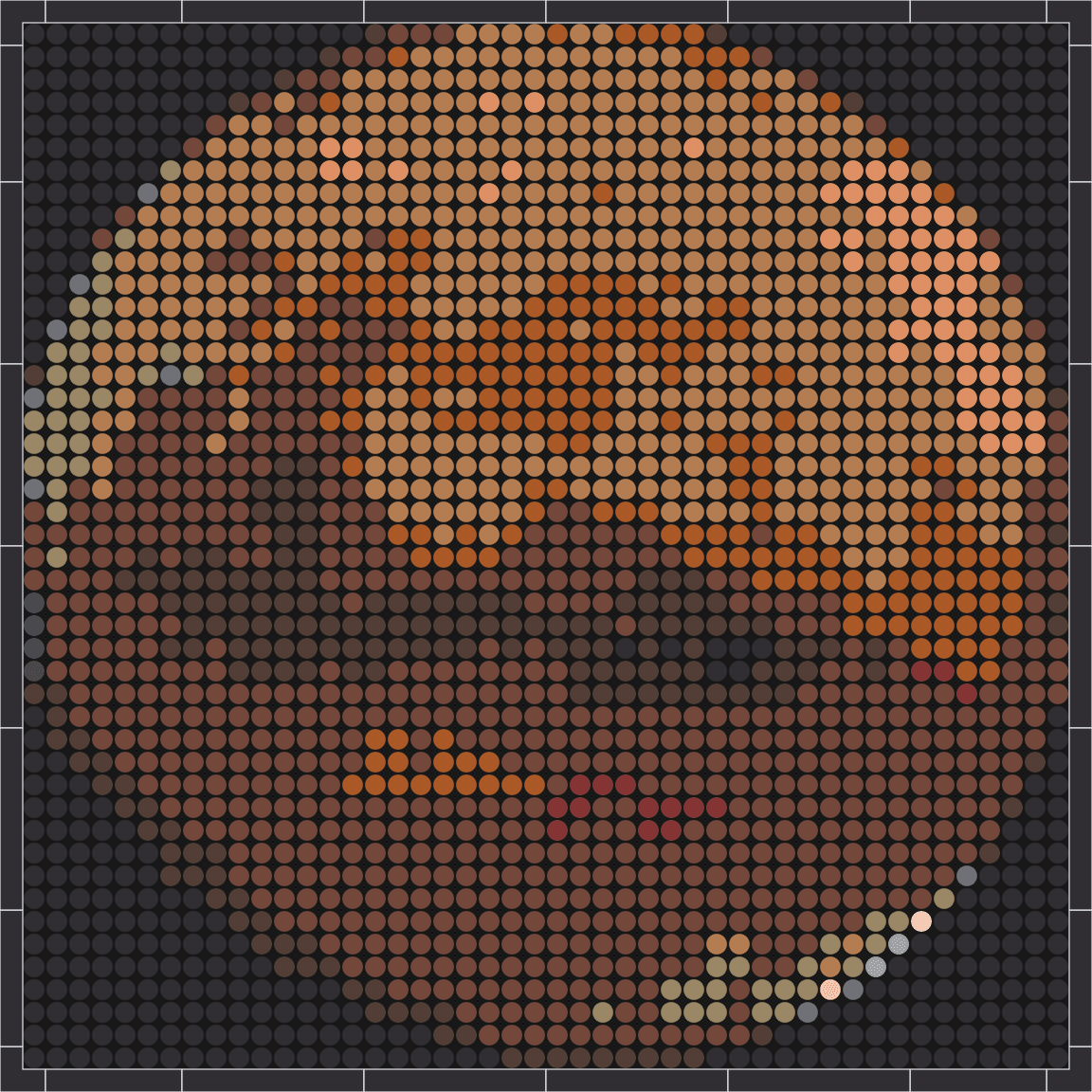 Mars – Pixel-Art Mosaik Set aus Klemmbausteinen | Weltraum Wandbild DIY